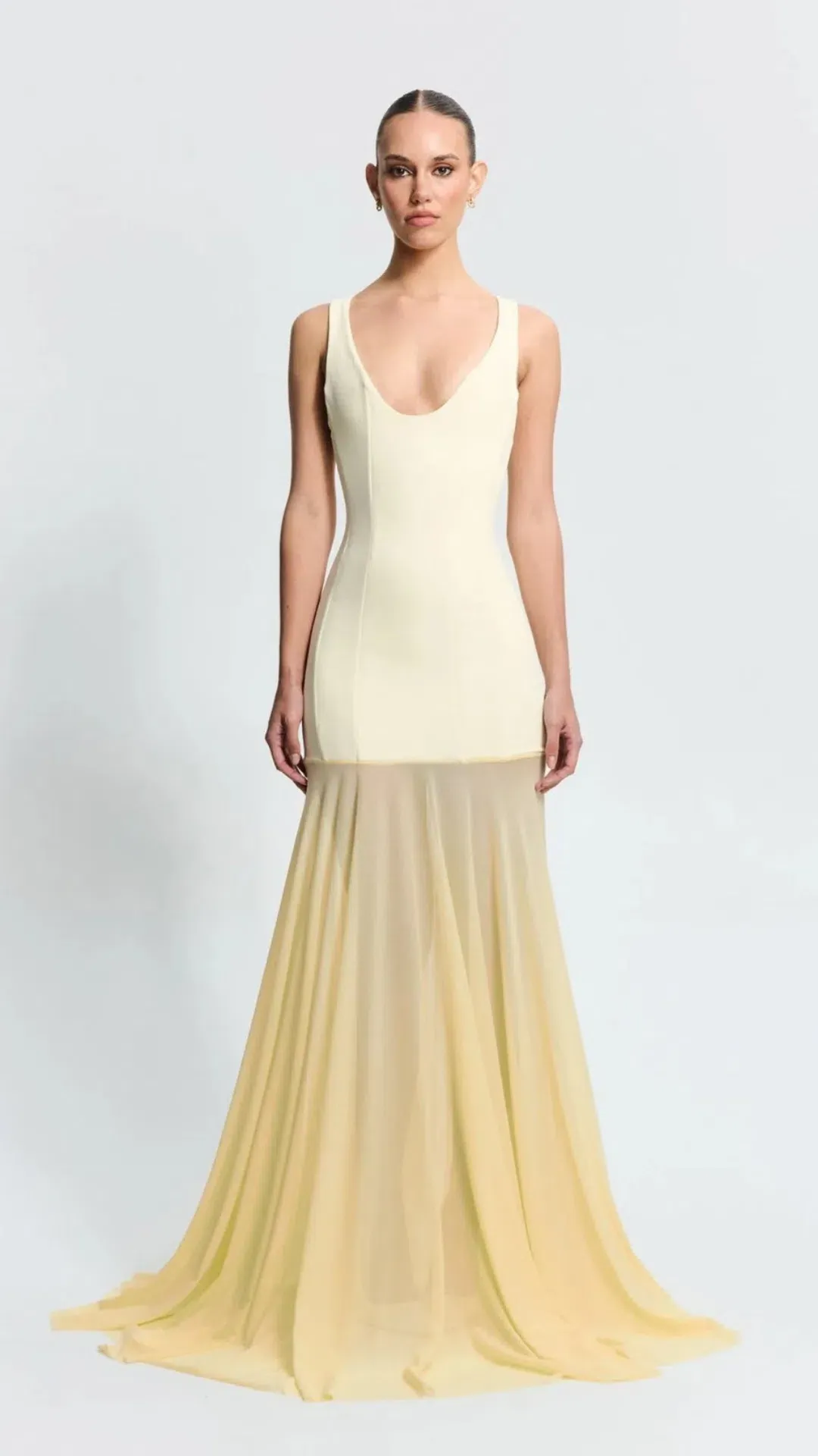 Effie Kats Odessa Gown in Lemon Size 8 for rent on The Volte - main image
