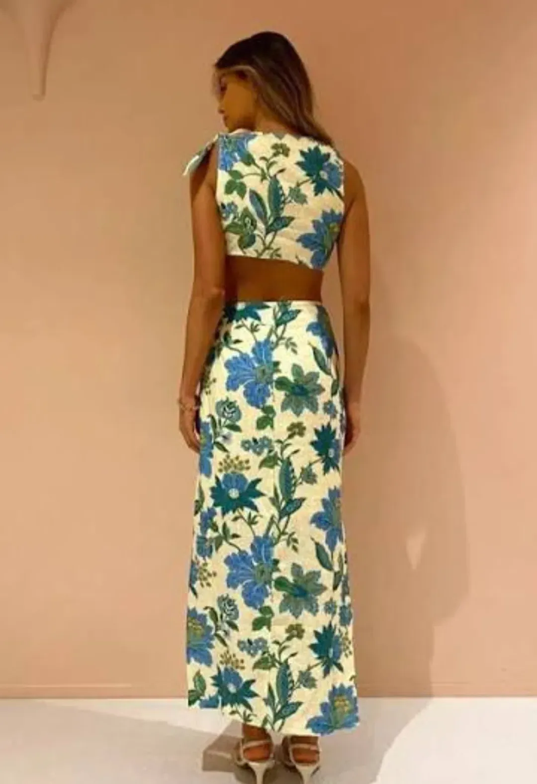 Sir The Label Alexandre Knot Dress in Marguerite Floral Size 0 / AU 6 for rent on The Volte - main image