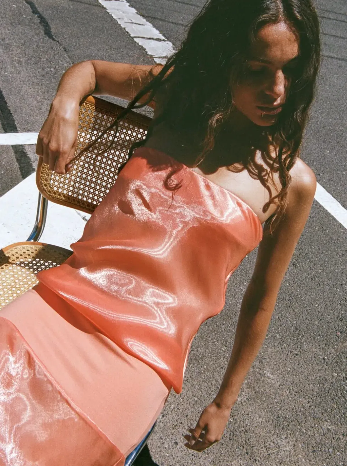 Mode Mischief Studios Melt Panel Dress Orange Size Small - Image 7