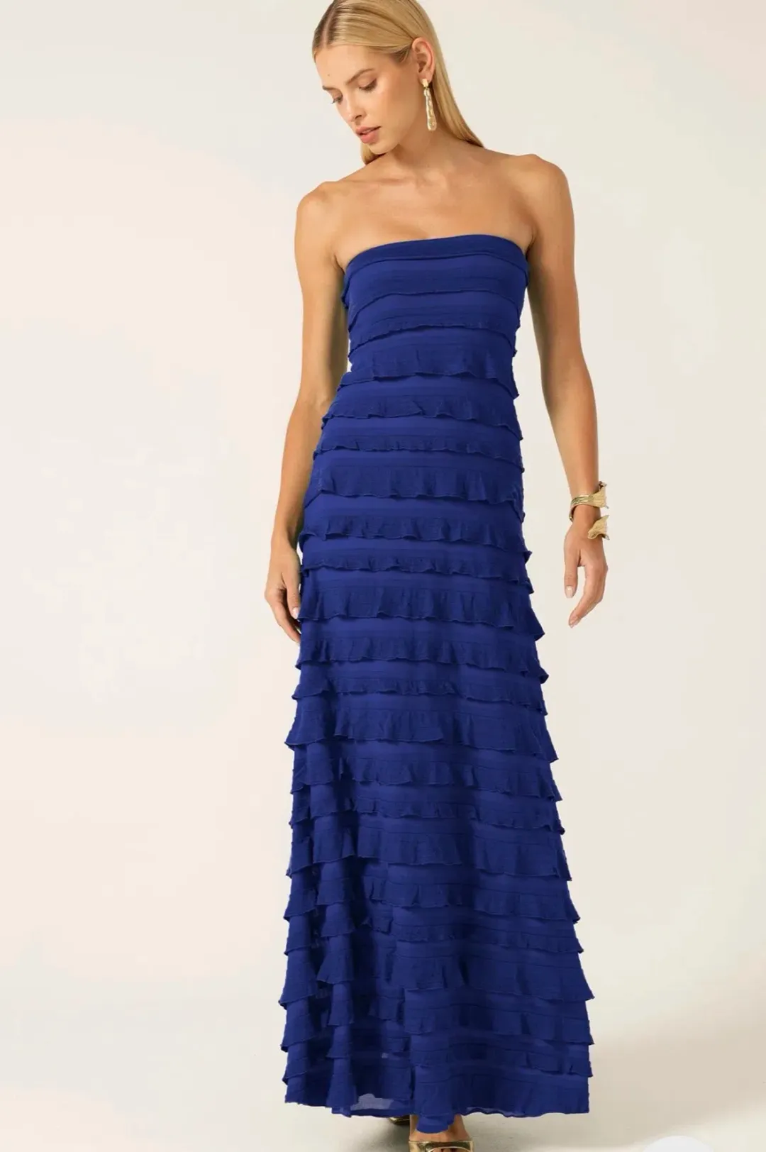 MADDISON MAXI DRESS IN SAPPHIRE for rent on The Volte - main image