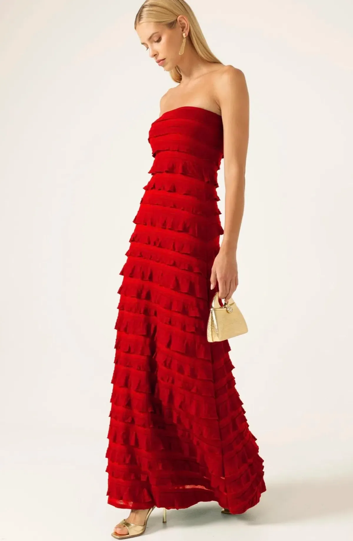 MADDISON MAXI DRESS IN CHERRY - Image 1