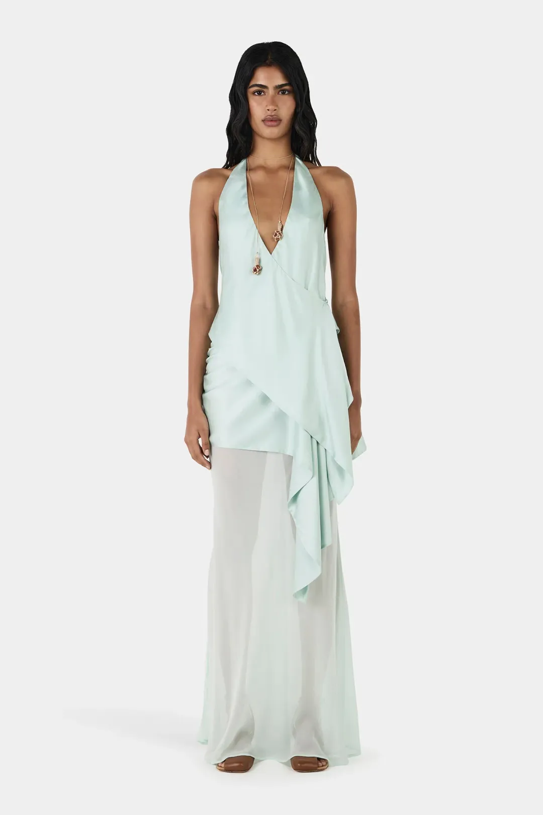 Hansen And Gretel Aisling Halter Top Seafoam Mint Size 10 for rent on The Volte - main image