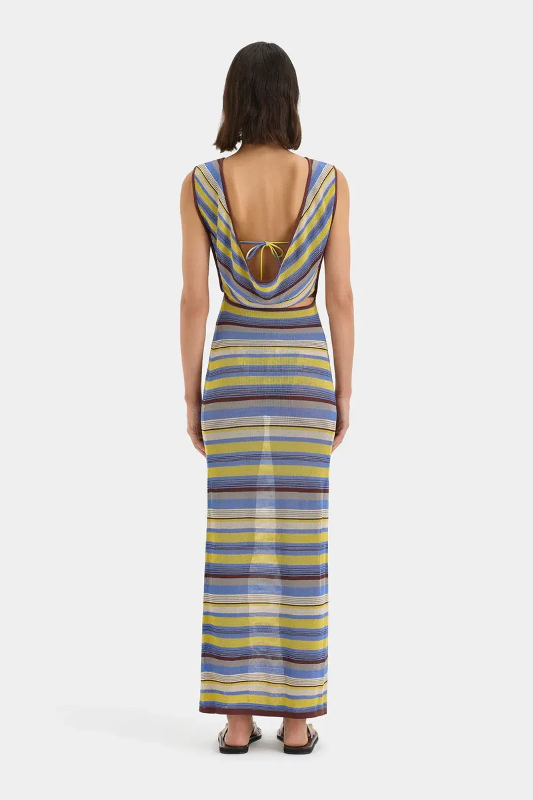 Sir The Label Coastline Tie Dress size 0 / 6 Cali Stripe for rent on The Volte - main image