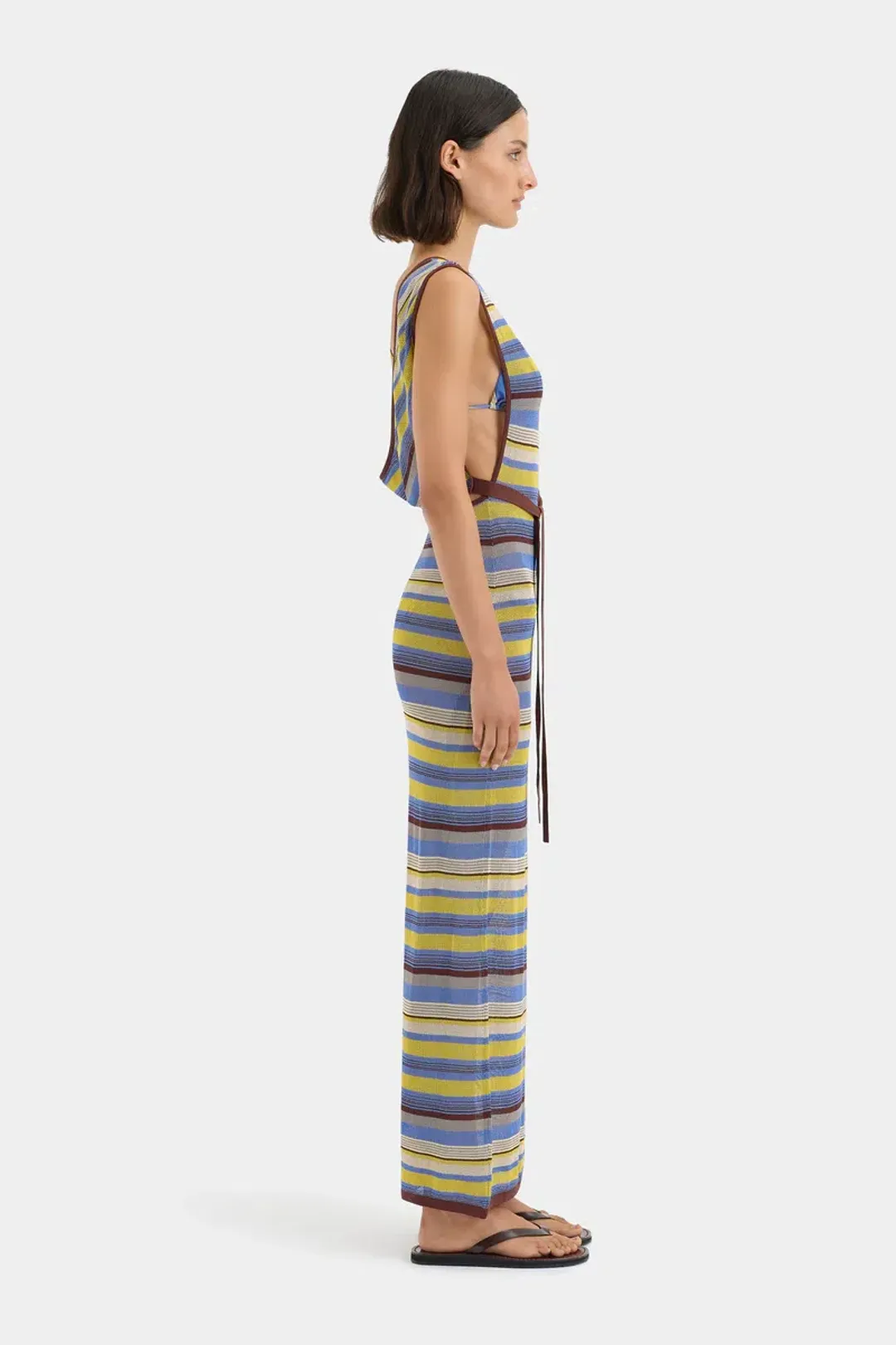Sir The Label Coastline Tie Dress size 2 / 10 Cali Stripe for rent on The Volte - main image