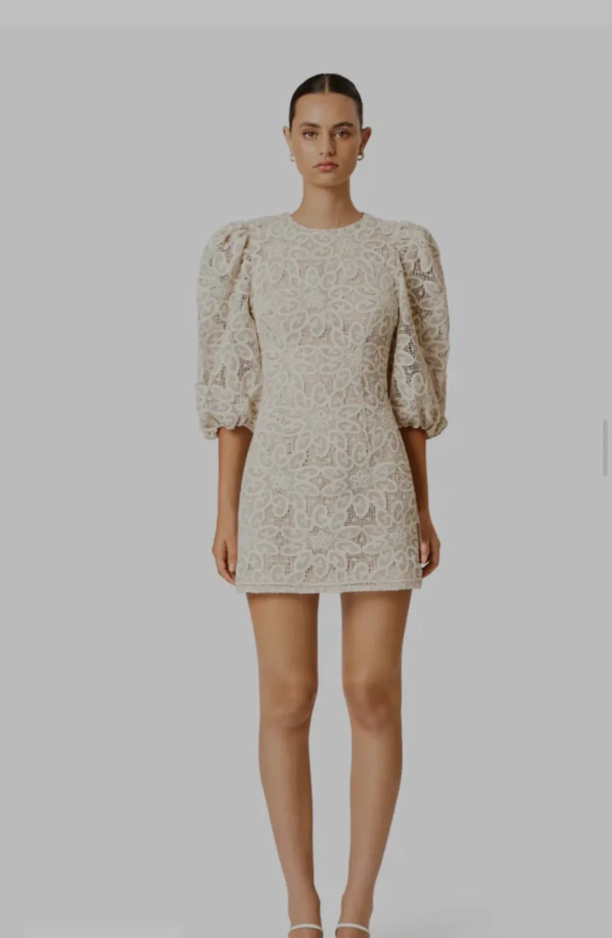 Elliatt Cliffside Mini Lace Dress In Ivory - Image 1