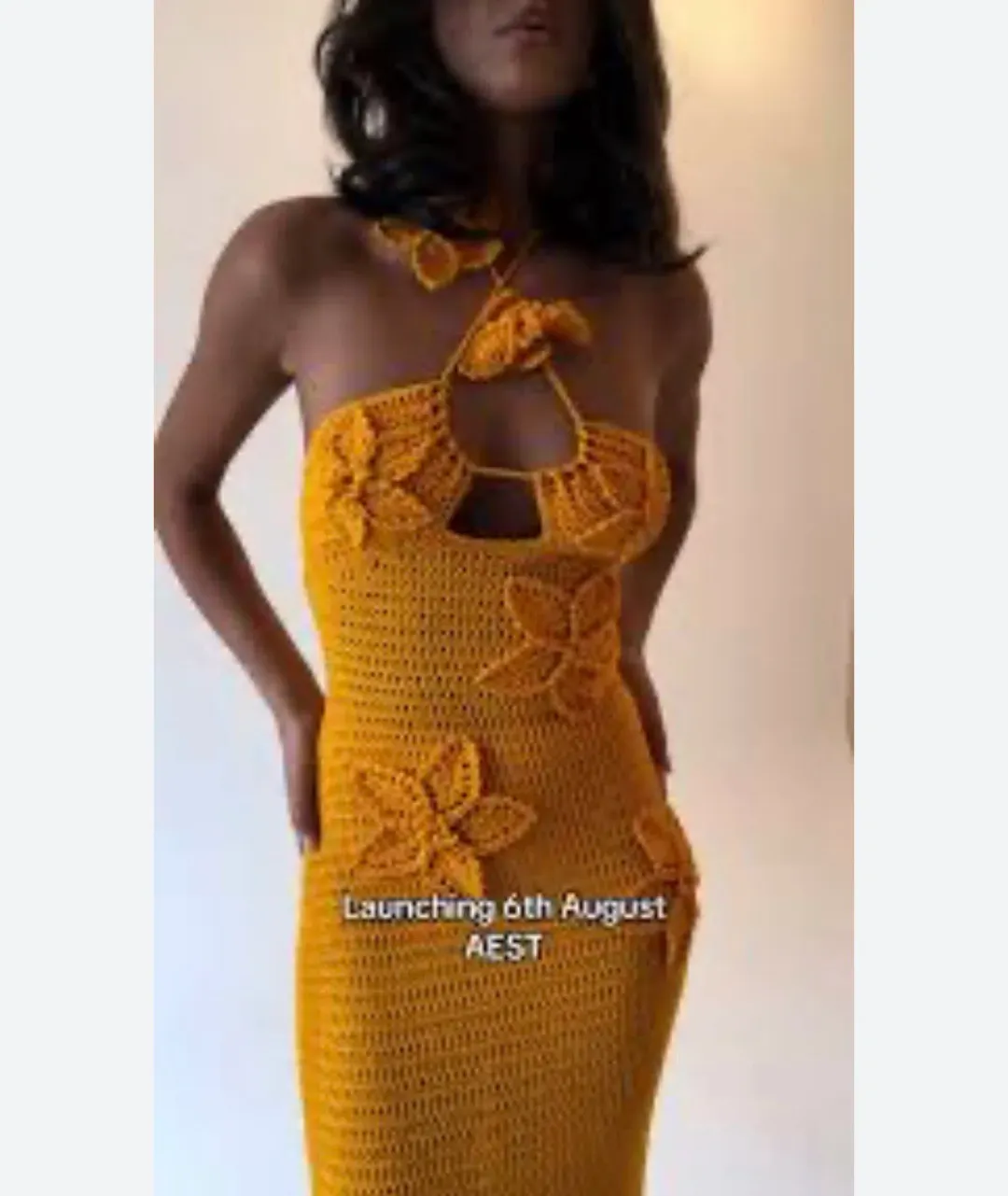 Meshki Island Dress orange Xs or 6  for rent on The Volte - main image