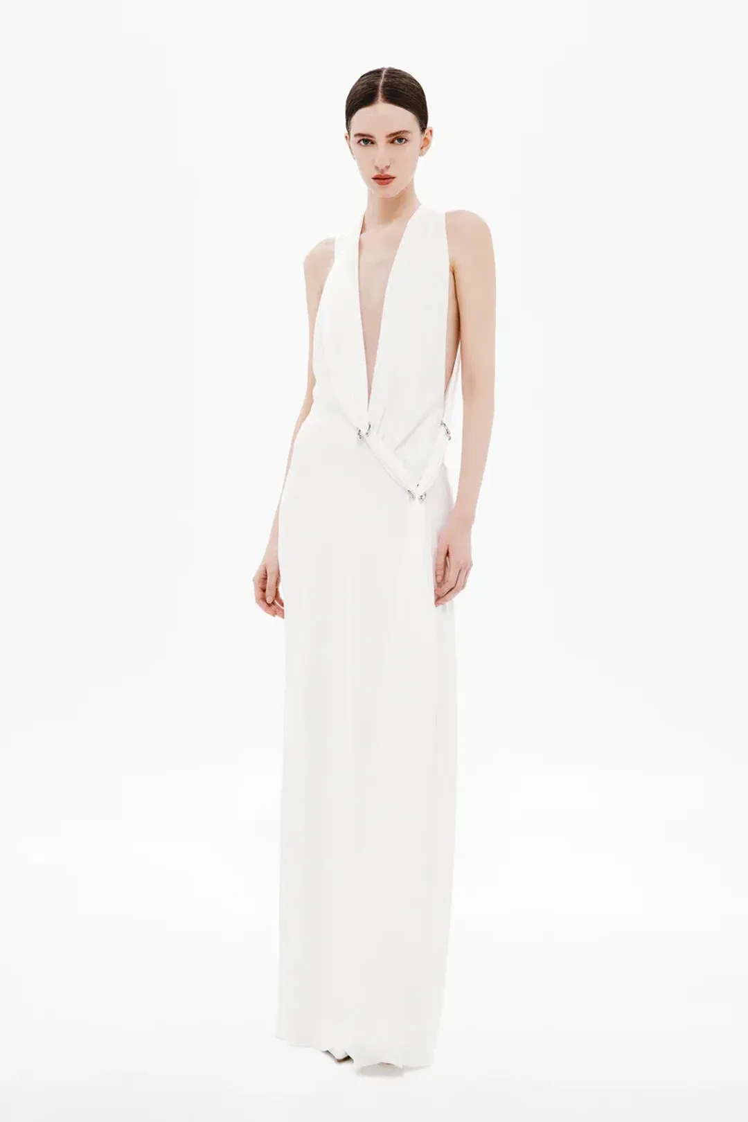Misha Harlow Satin Dress - White for rent on The Volte - main image
