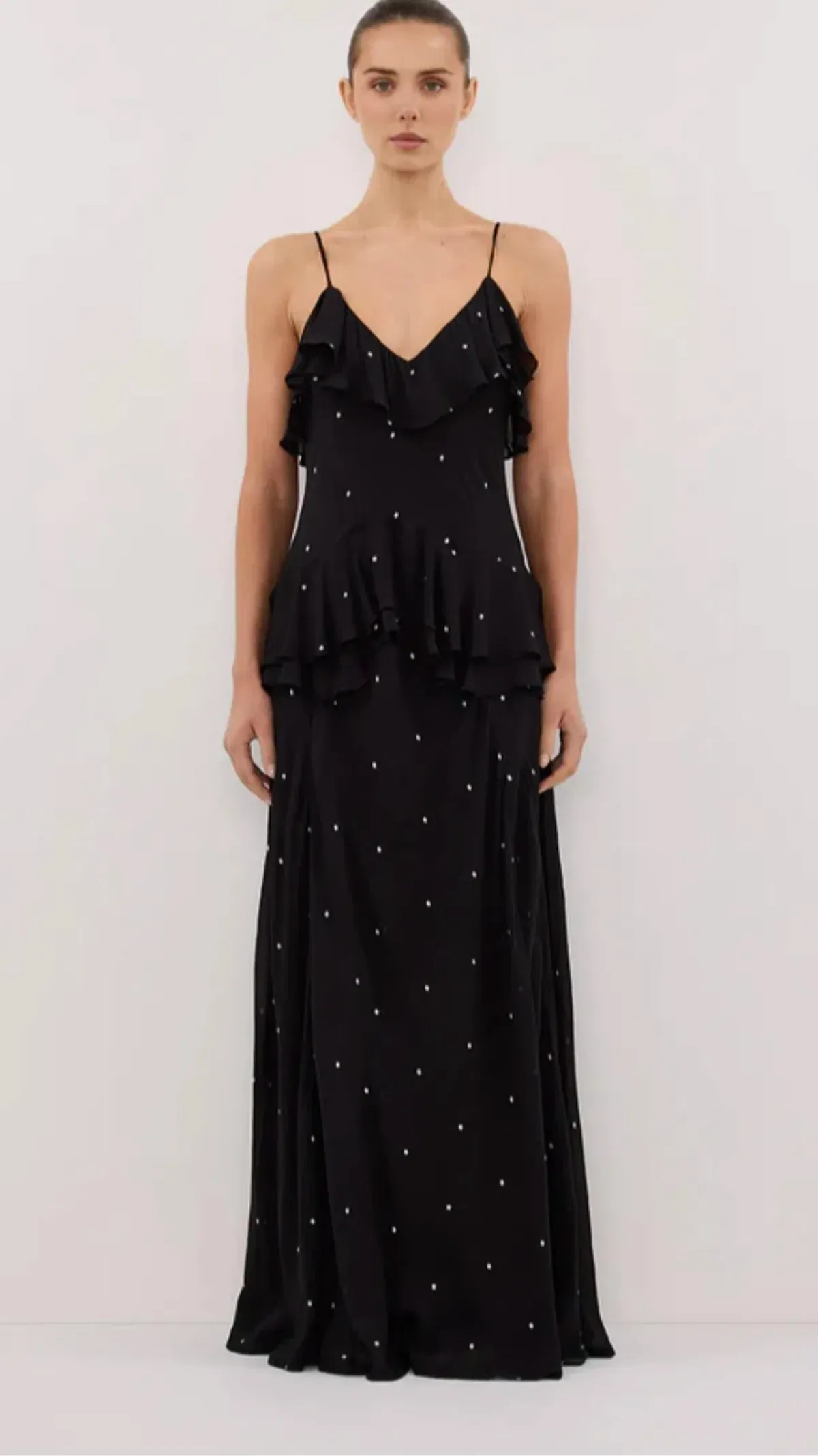 Dissh Melrose Dress s.10 Black Spot Maxi - Image 1