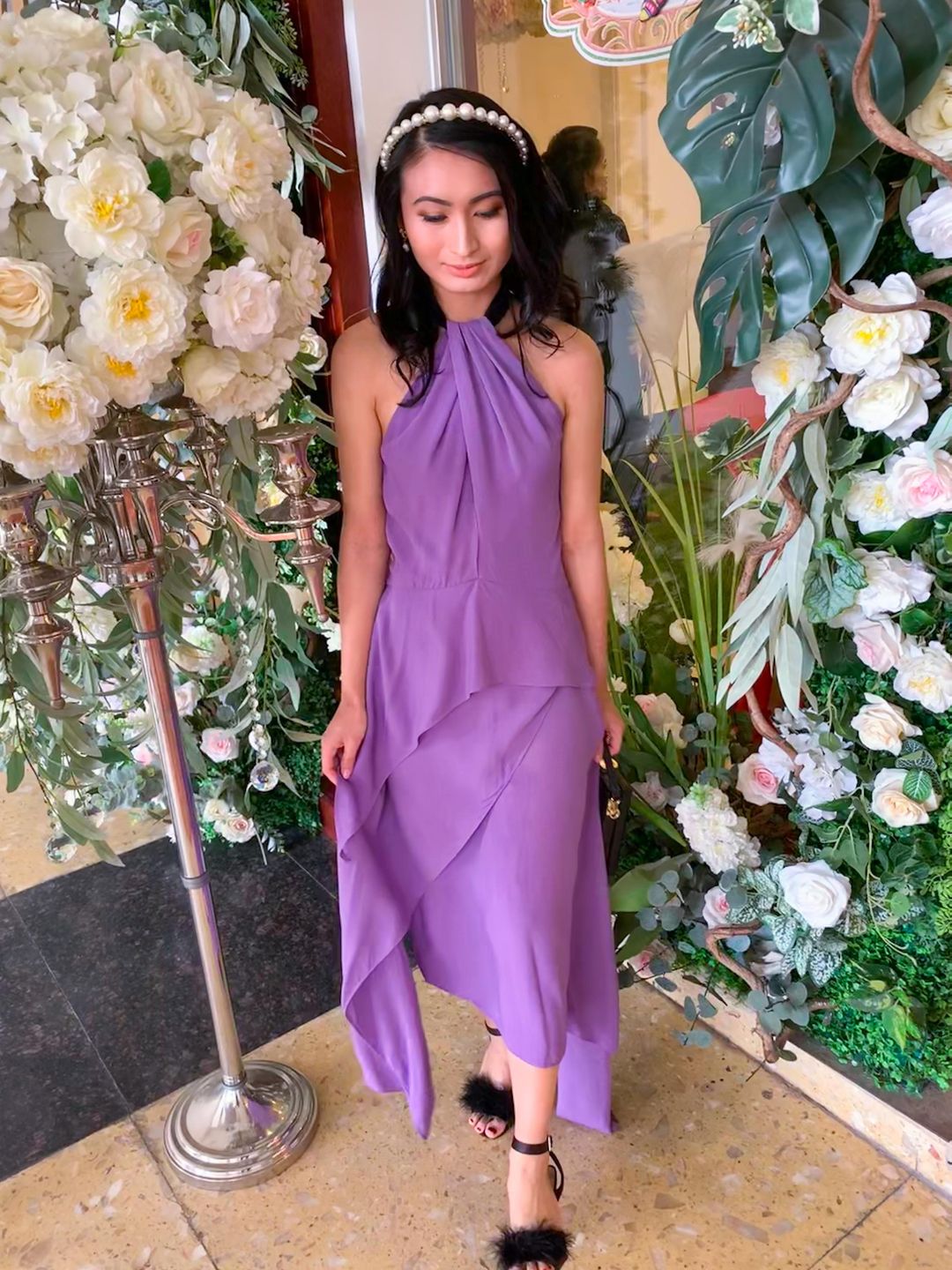 Willow Asymmetric Silk Crepe Dress Size 6 for rent on The Volte - main image