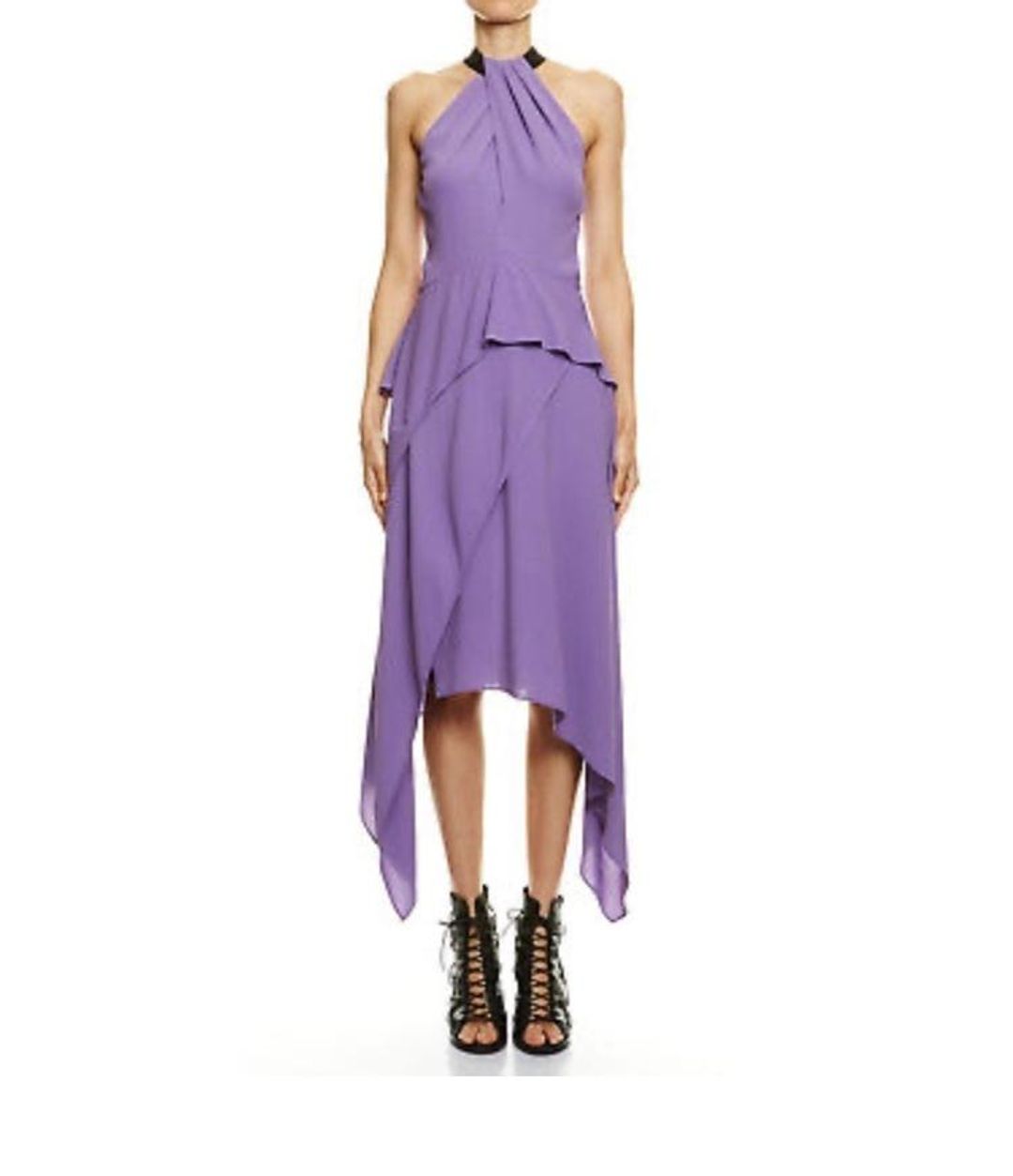 Willow Asymmetric Silk Crepe Dress Size 6 for rent on The Volte - main image