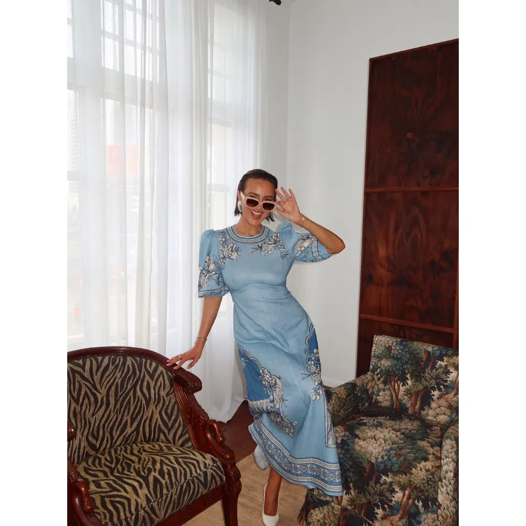 Alemais Villa Romantica Midi Dress - Size 6 for rent on The Volte - main image