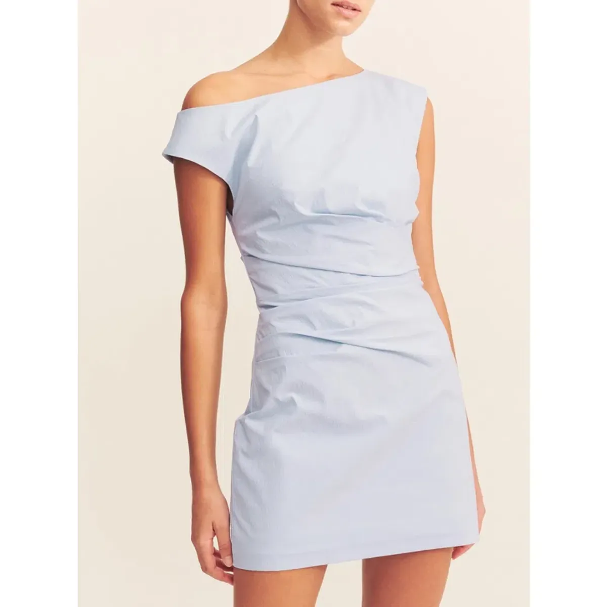 Shona Joy Campbell Off Shoulder Mini Dress - Cornflower Blue - Size 6 - Image 1