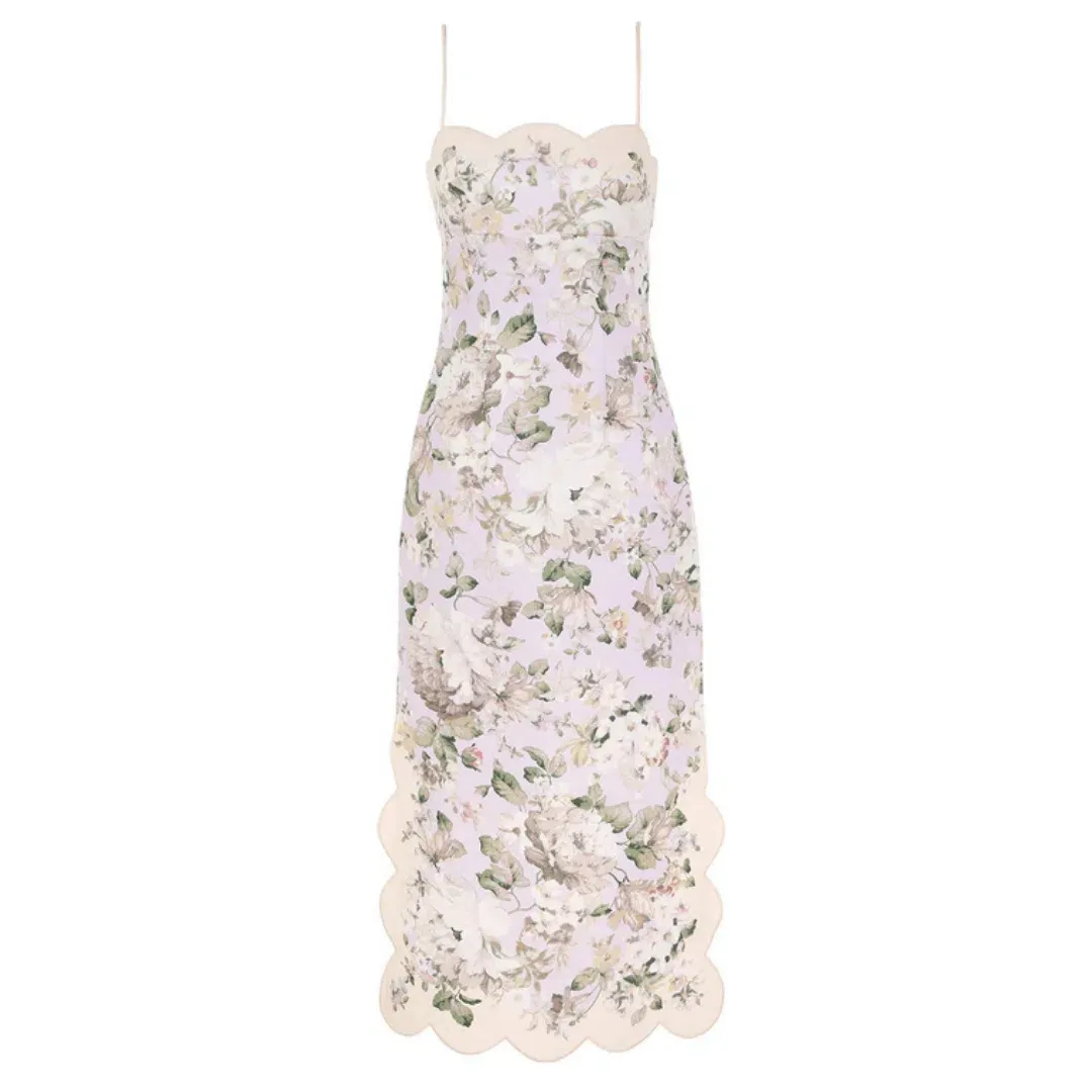 Zimmermann Acacia Scallop Midi Dress - Size 6 for rent on The Volte - main image