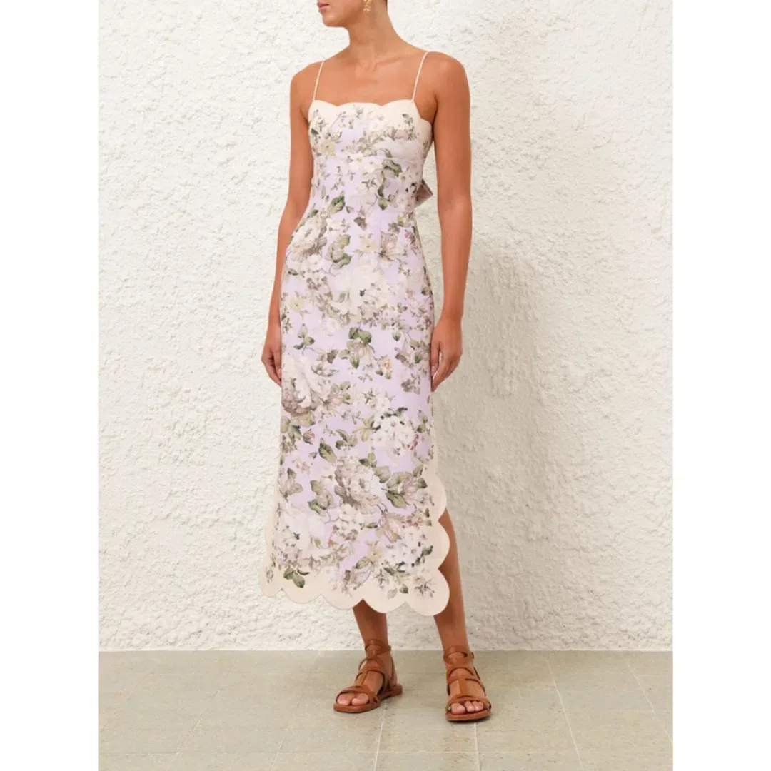 Zimmermann Acacia Scallop Midi Dress - Size 6 for rent on The Volte - main image