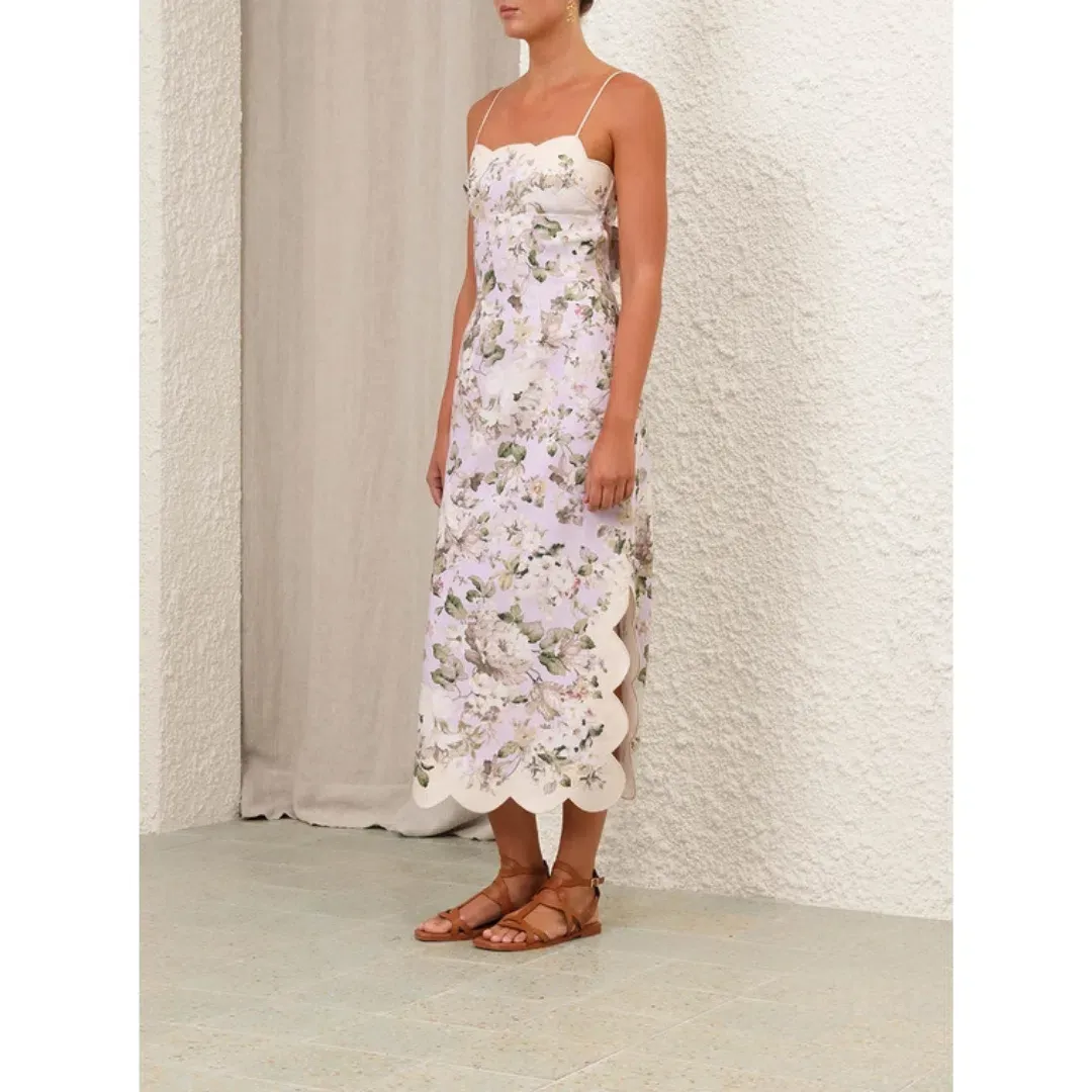 Zimmermann Acacia Scallop Midi Dress - Size 6 for rent on The Volte - main image