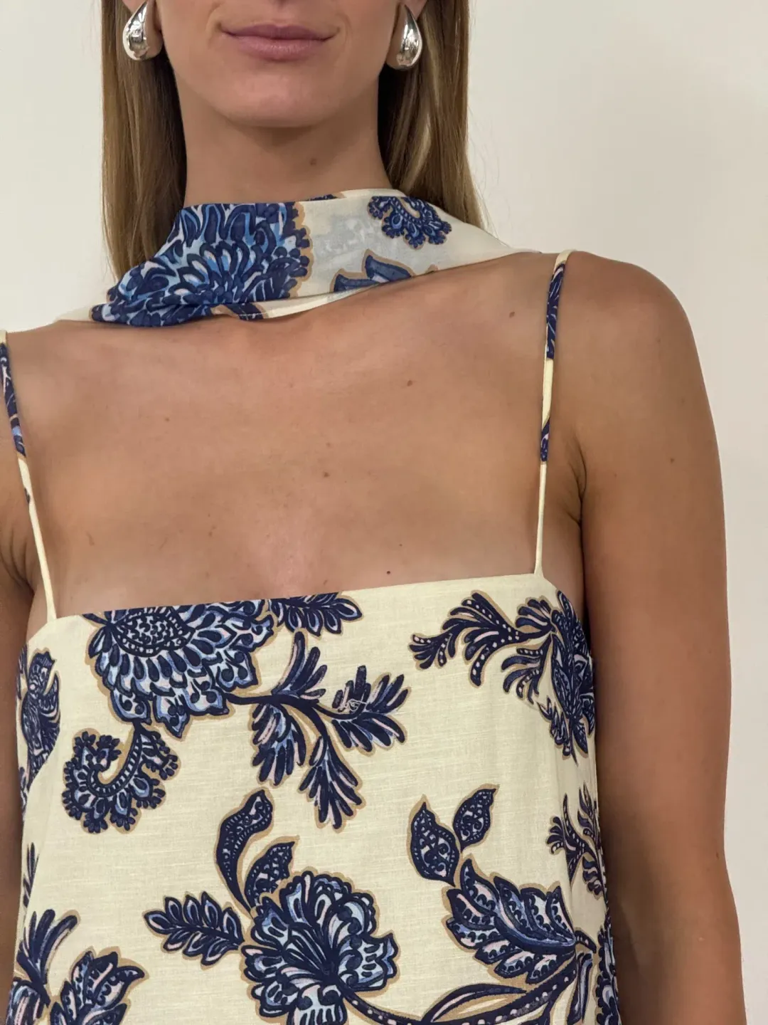 By Nicola Layla Maxi Dress size 12 Blue Paisley for rent on The Volte - main image