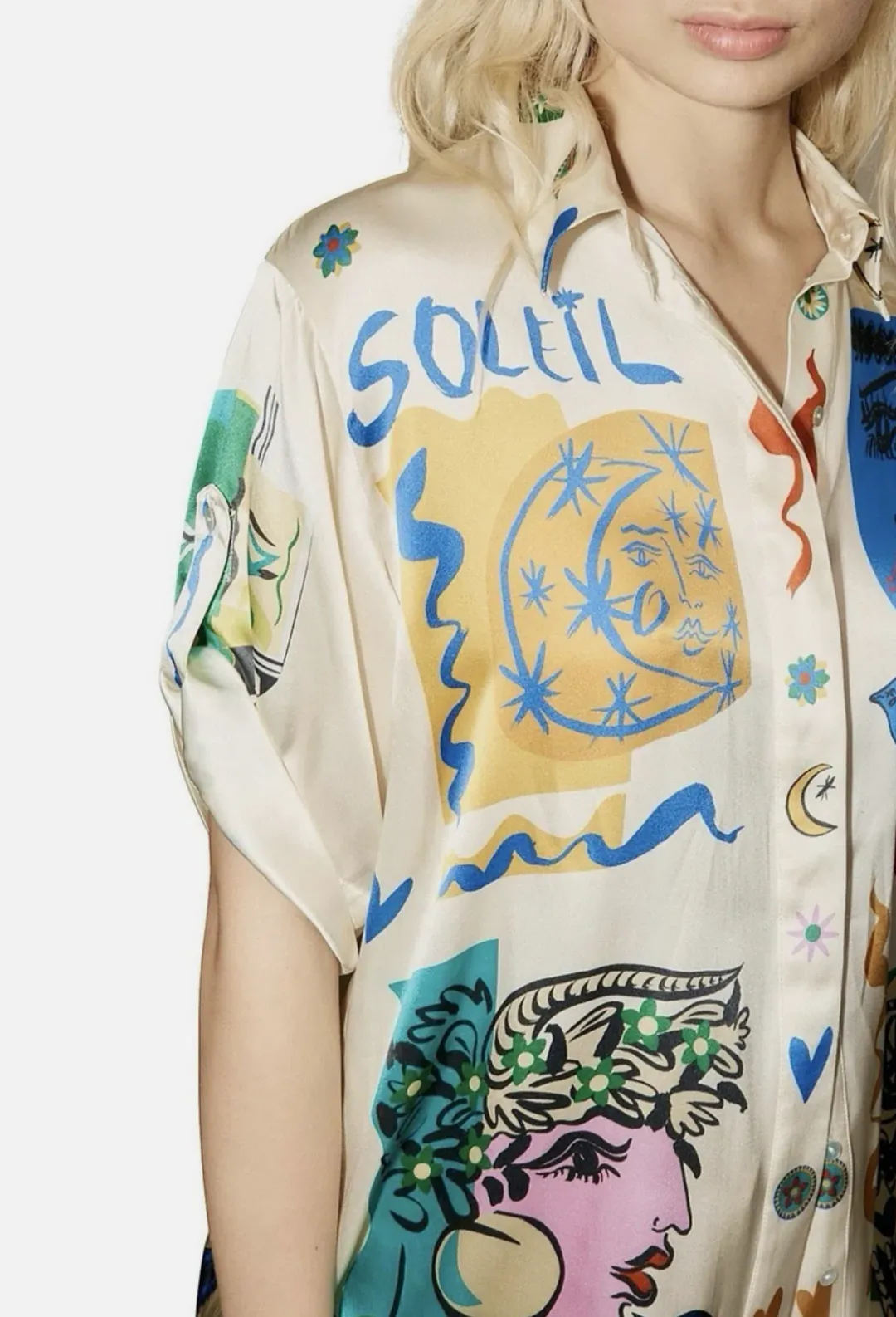 Alemais Soleil Silk Shirt Size 12 for rent on The Volte - main image