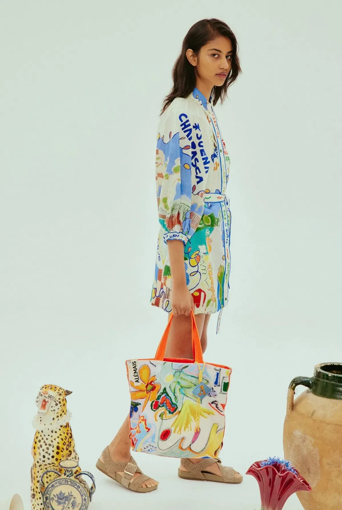 ALEMAIS NADIA MINI SHIRTDRESS PRINT SIZE AU 10 - Image 4