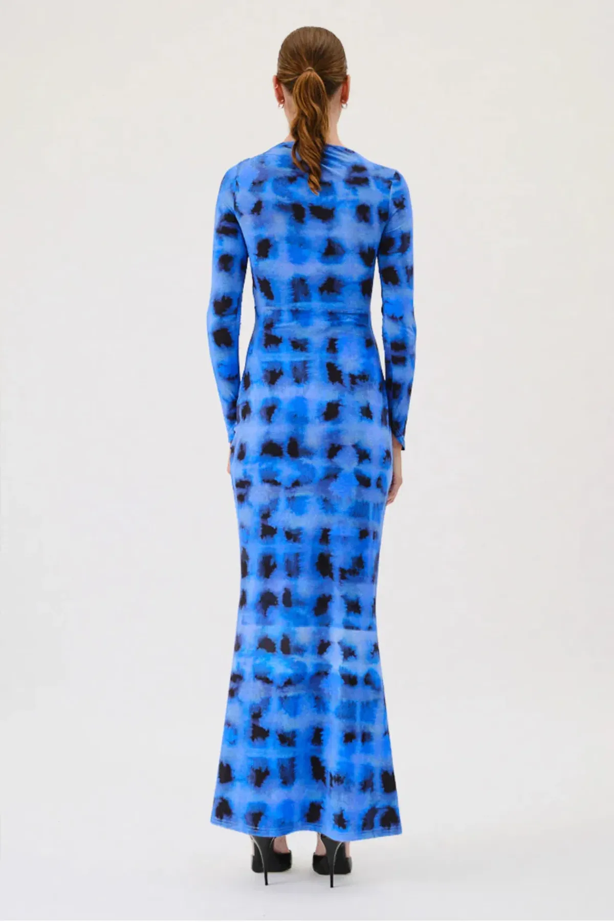 Suboo SHIBORI LONG SLEEVE ROUCHED MAXI DRESS - size S - Image 5