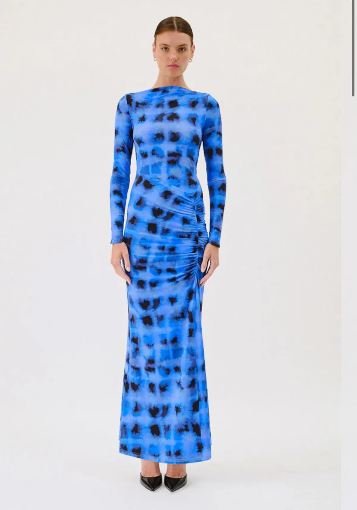 Suboo SHIBORI LONG SLEEVE ROUCHED MAXI DRESS - size S - Image 1