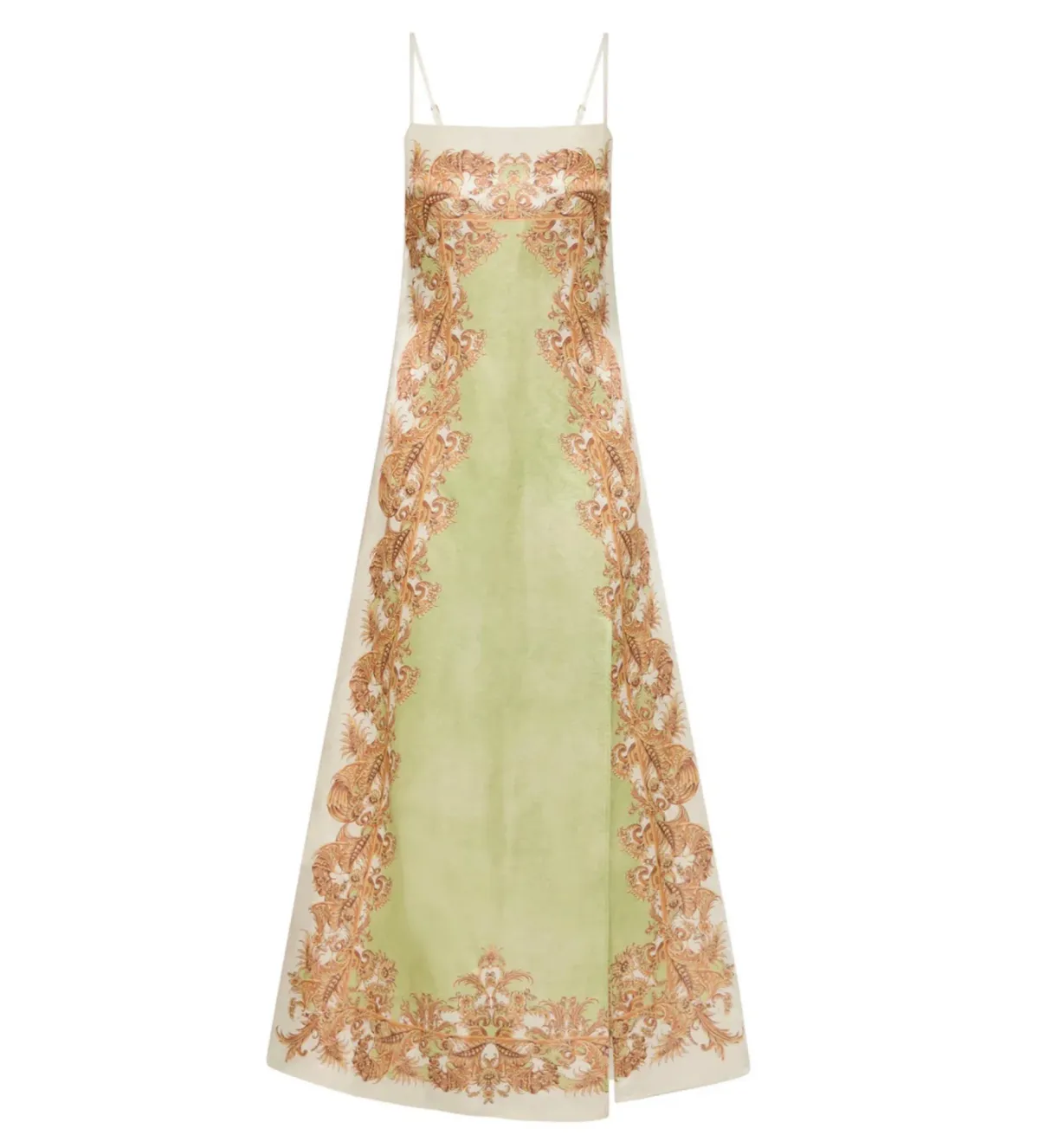 Antipodean Torrent Side Slit Slip Midi Dress Multi Print Size 12 - Image 4