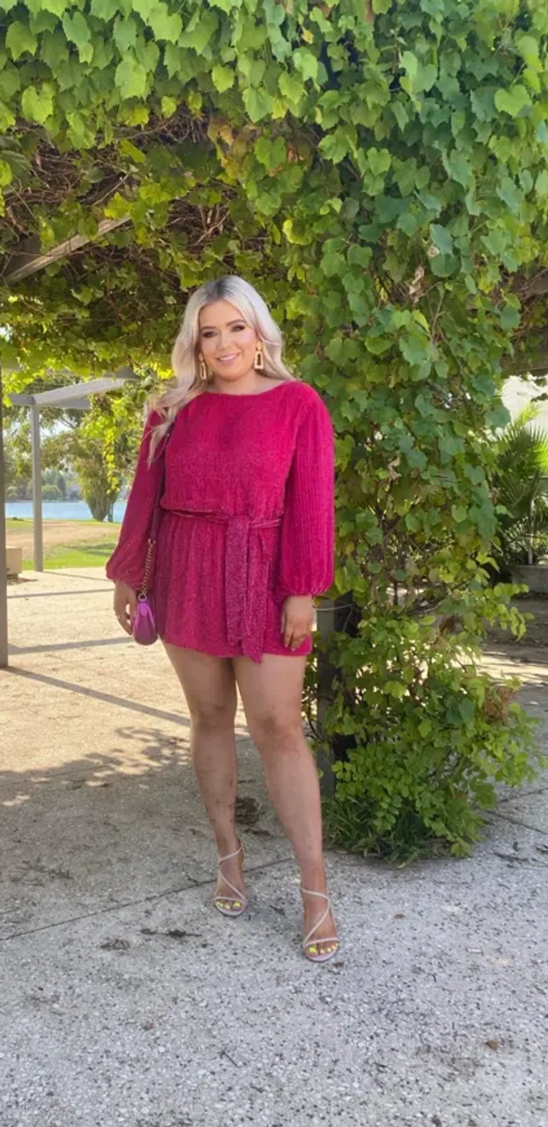 Retrofete Grace Dress Pink Size 12 for rent on The Volte - main image