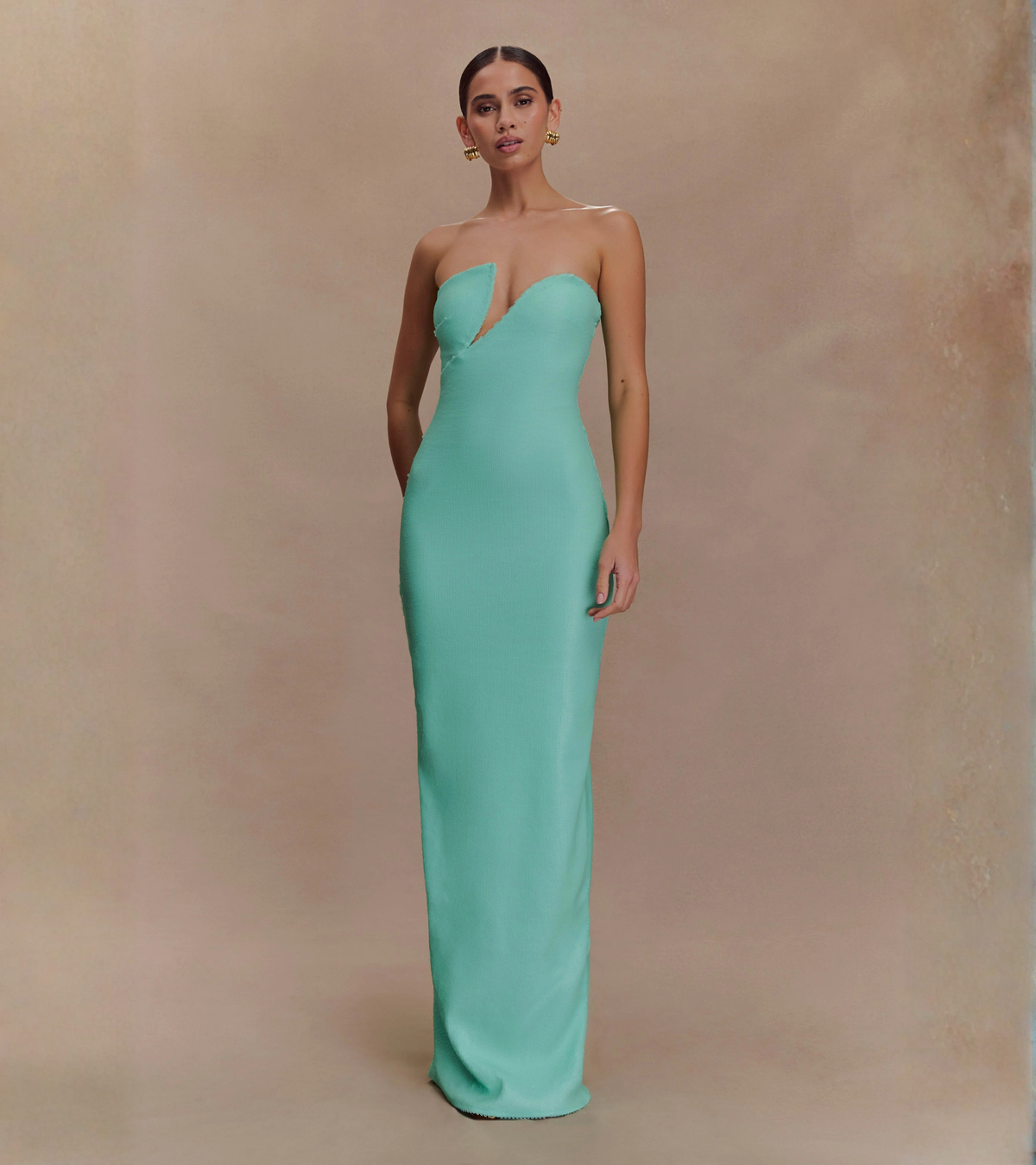 MESHKI - WINSTON Strapless Sequin Maxi Dress - Lagoon - Size S - Image 7