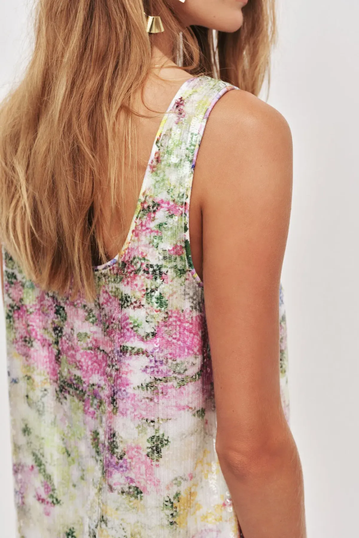 Aje Dahlia Mini Dress in Lavandula Sequin Multi Size 12 - Image 4