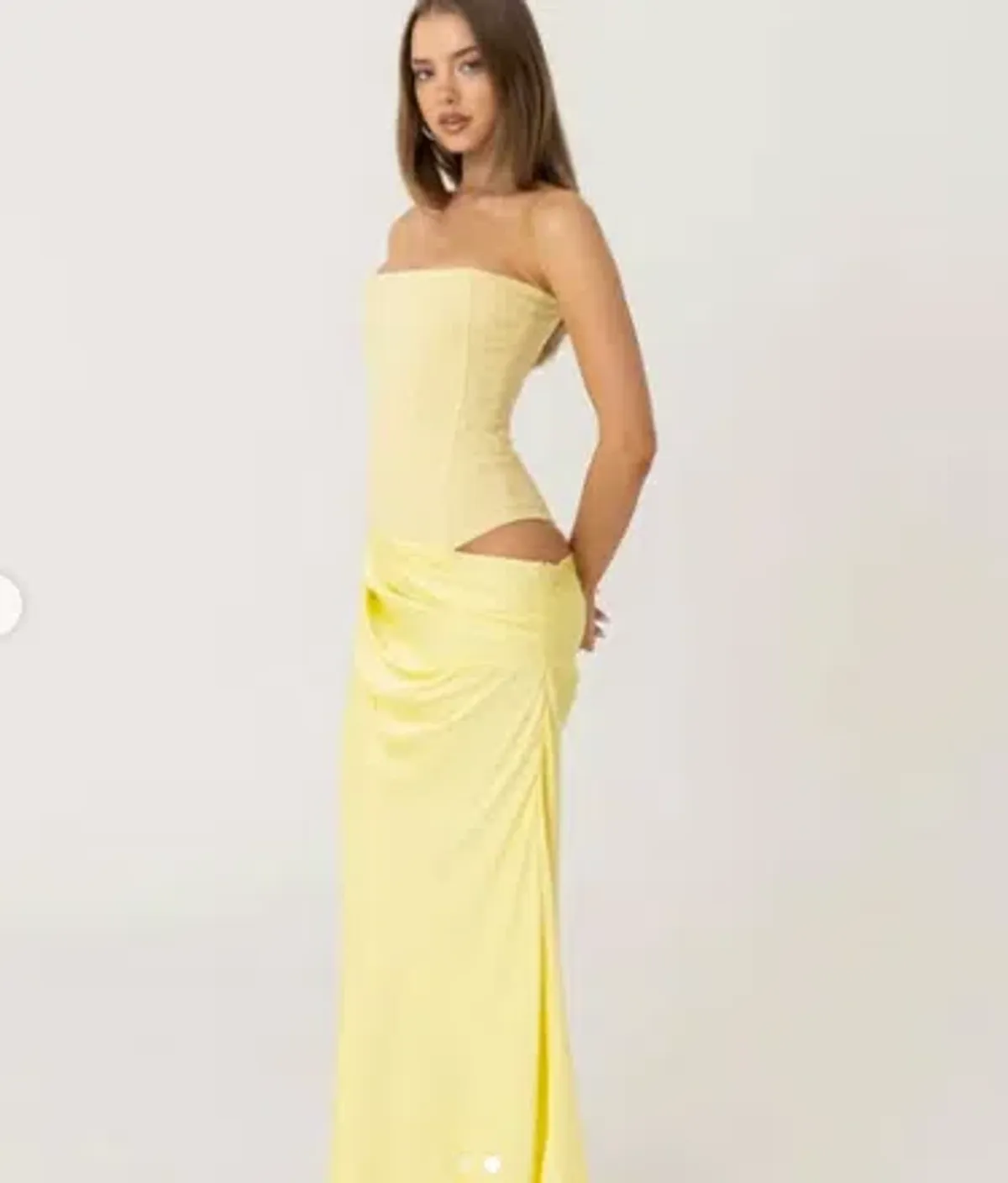 HNTR The Label Huxley Gown in Lemon 10 - Image 1