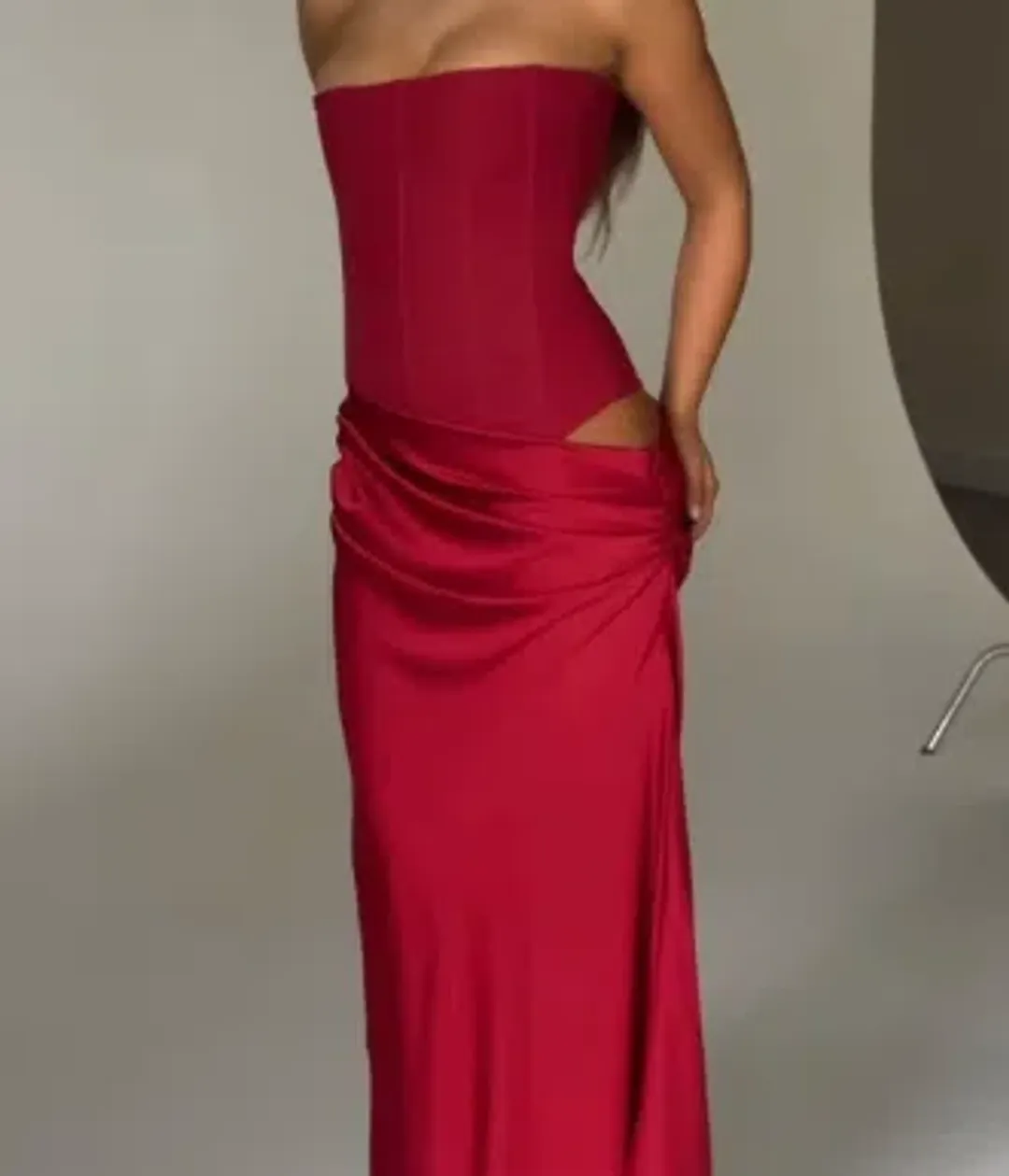 HNTR The Label Huxley Gown in Wine 10 for rent on The Volte - main image