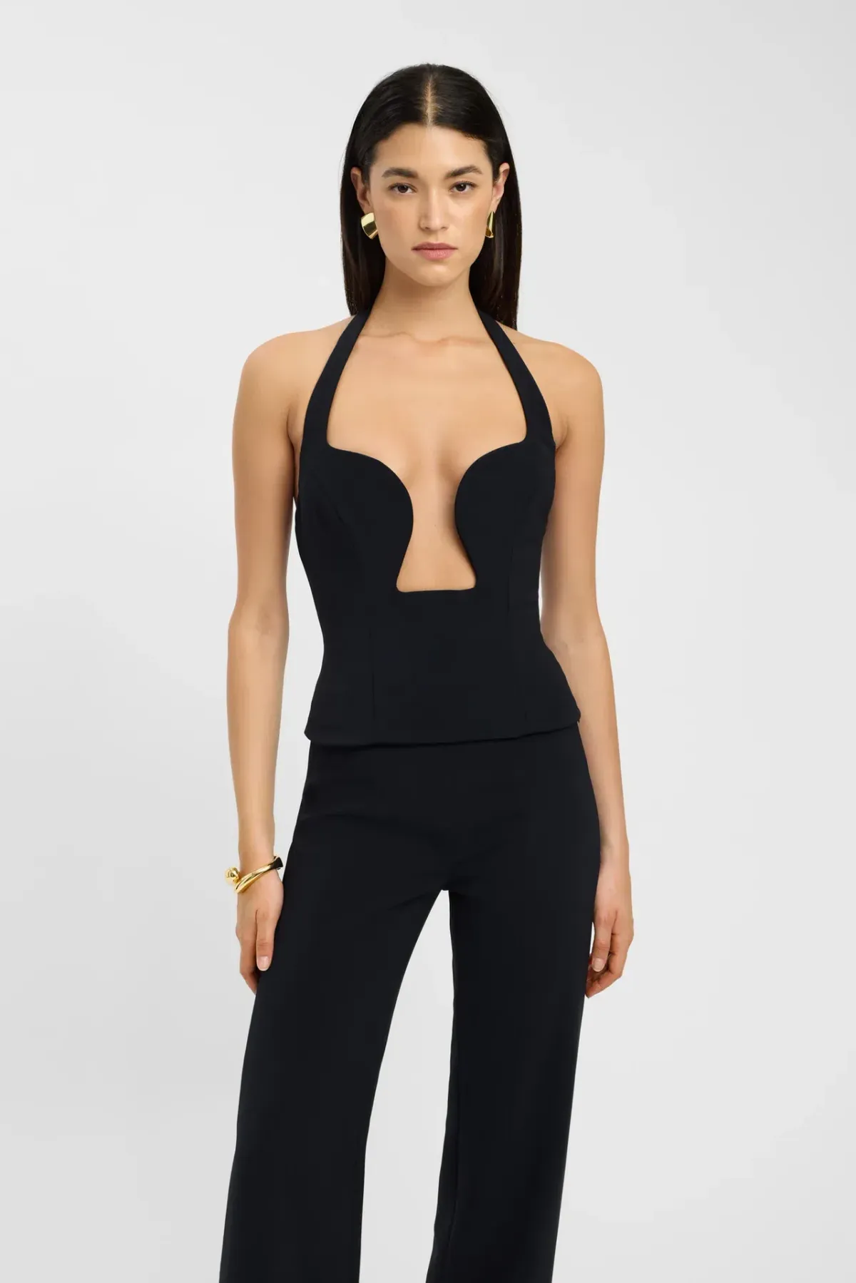 Kookai Alto Low Cut Top in black size 8 - Image 1