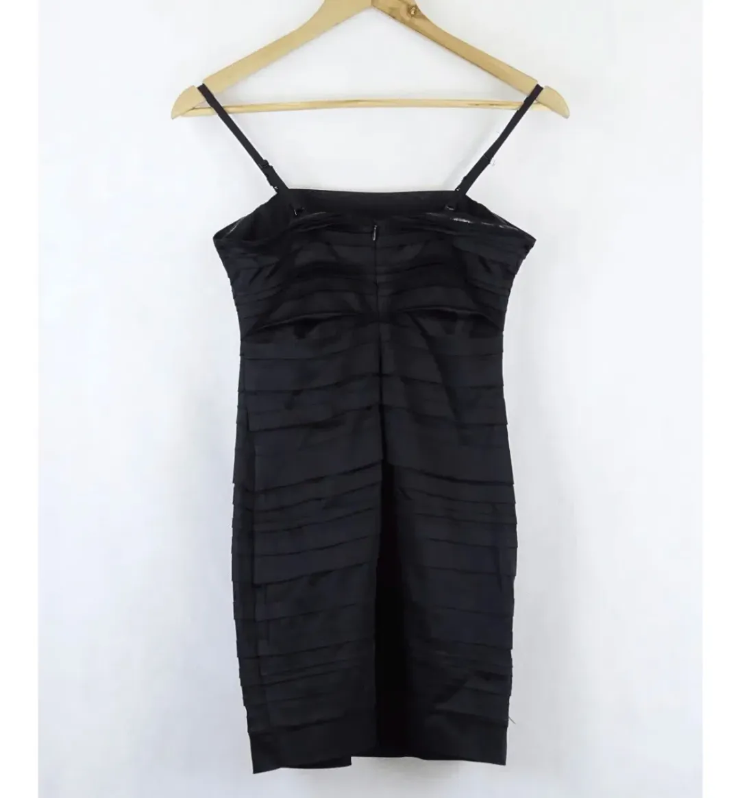 Wayne Cooper Black Mini Dress Size 8 | Satin Silk Finish Cocktail & Formal Evening Wear for rent on The Volte - main image