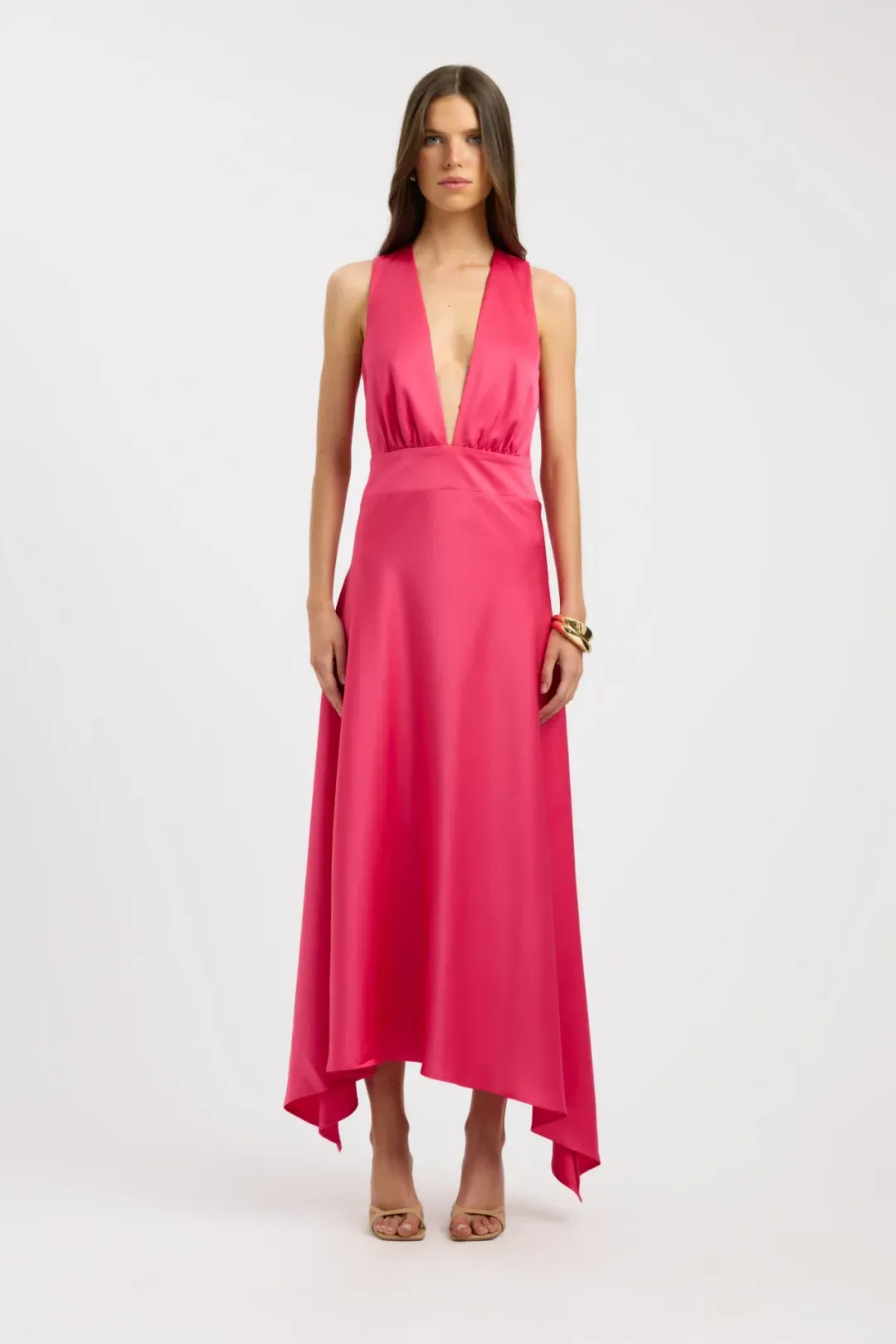 Kookai PALERMO PLUNGE MAXI DRESS for rent on The Volte - main image