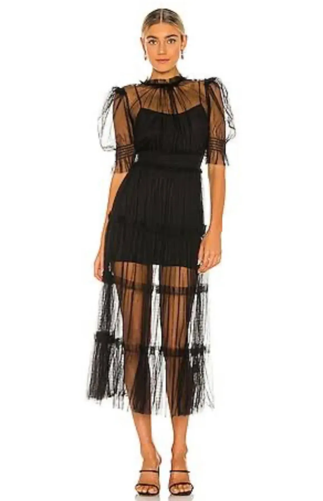 Alice McCall Nova Baby Midi Dress in Black for rent on The Volte - main image