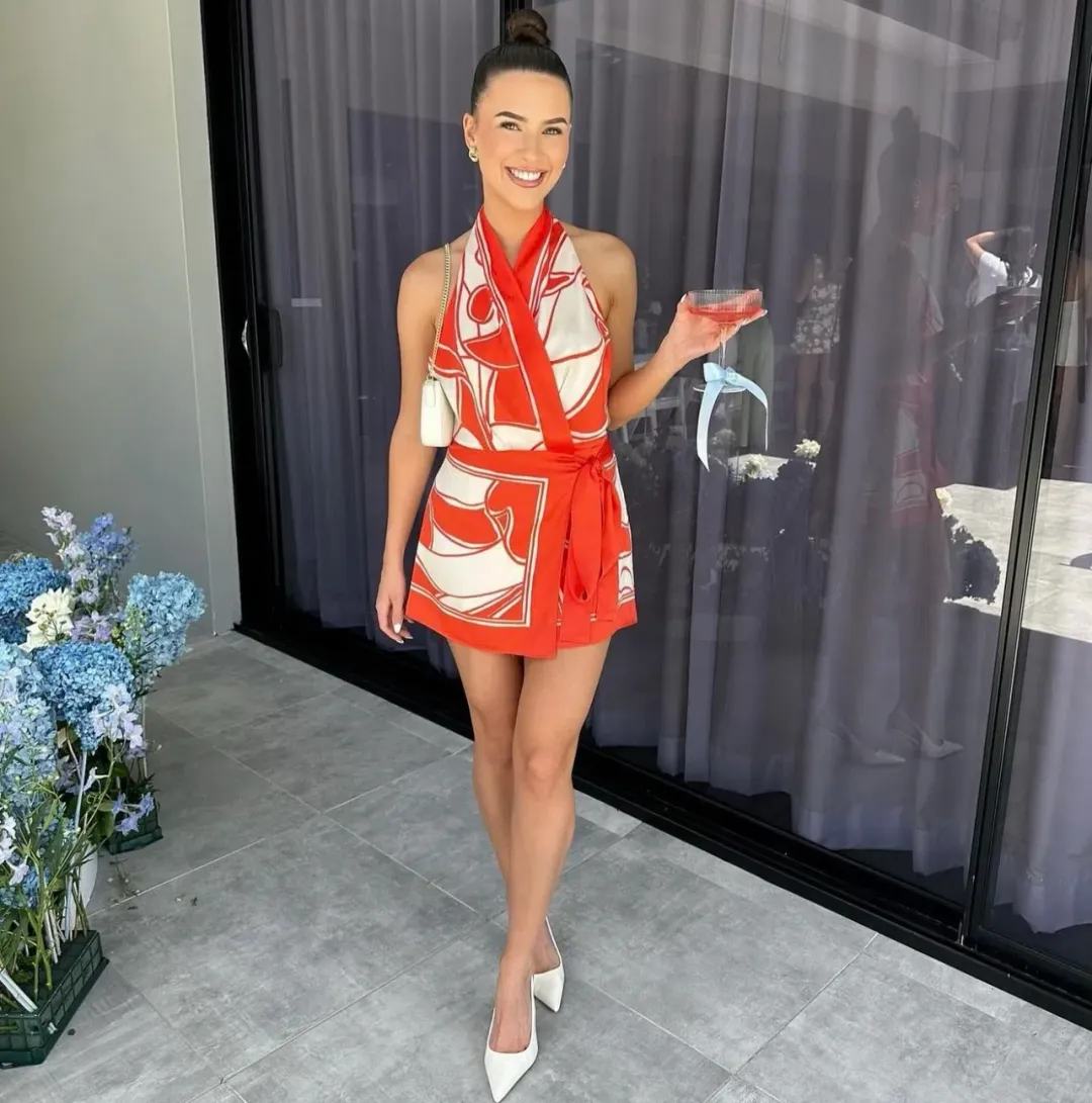 SIR. Ramona Wrap Mini Dress Size 0 (6) for rent on The Volte - main image