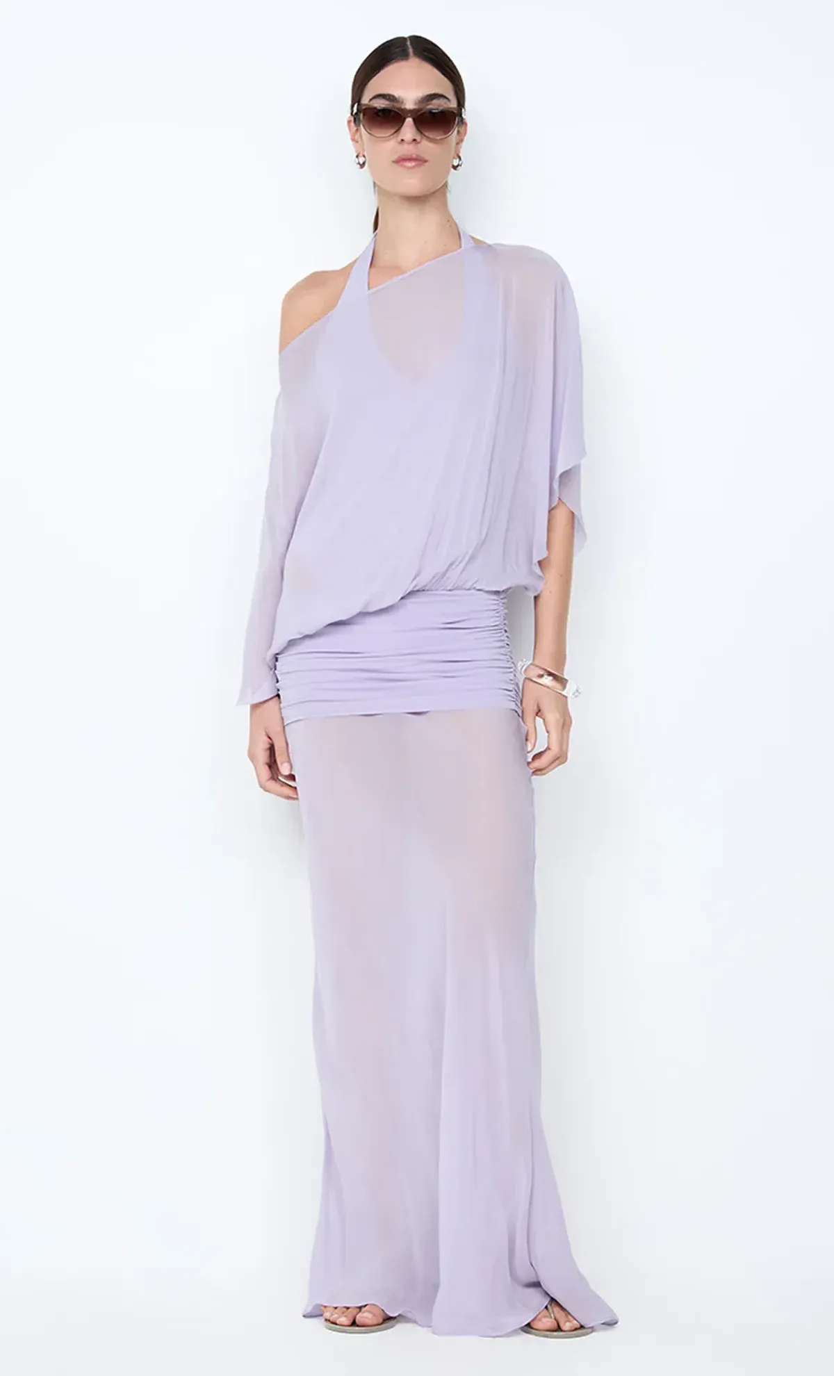 Delilah Overlay Maxi Dress in Wisteria.  - Image 1