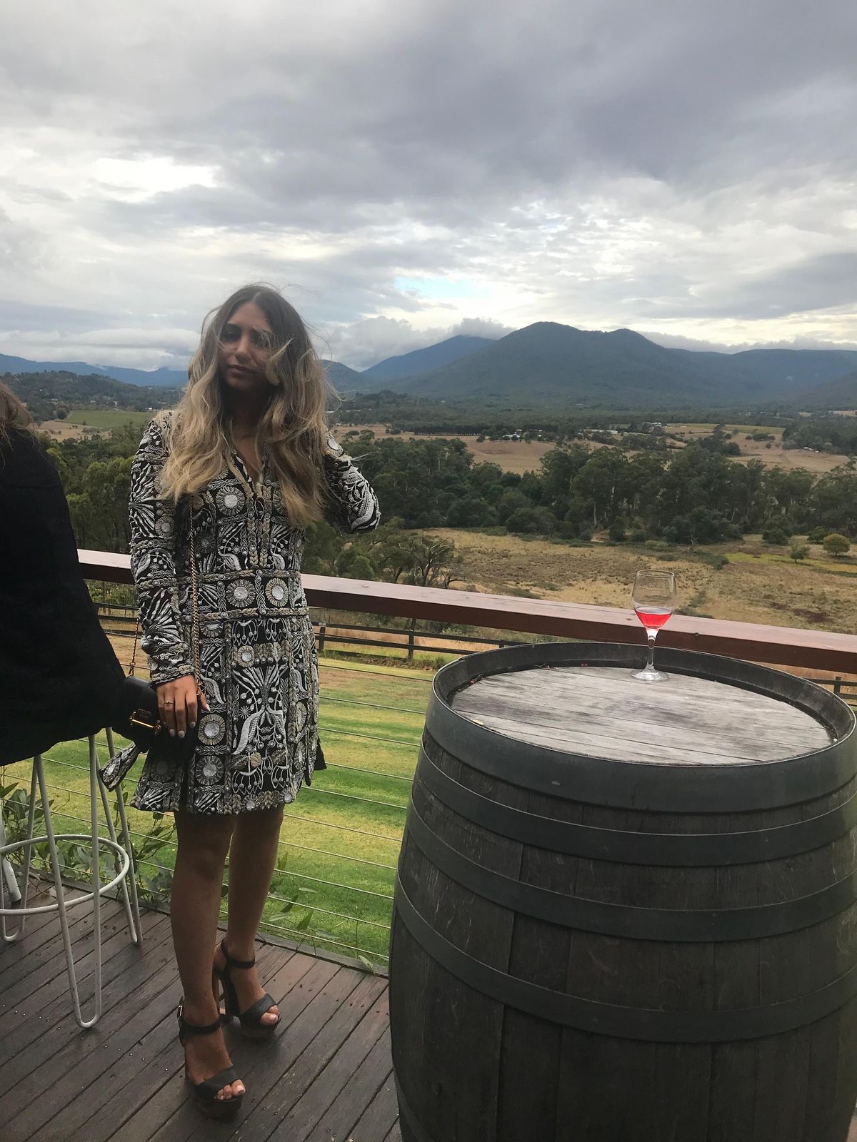 Thurley Embroidered Mini Shift Dress Black Multi size 6 - Image 2