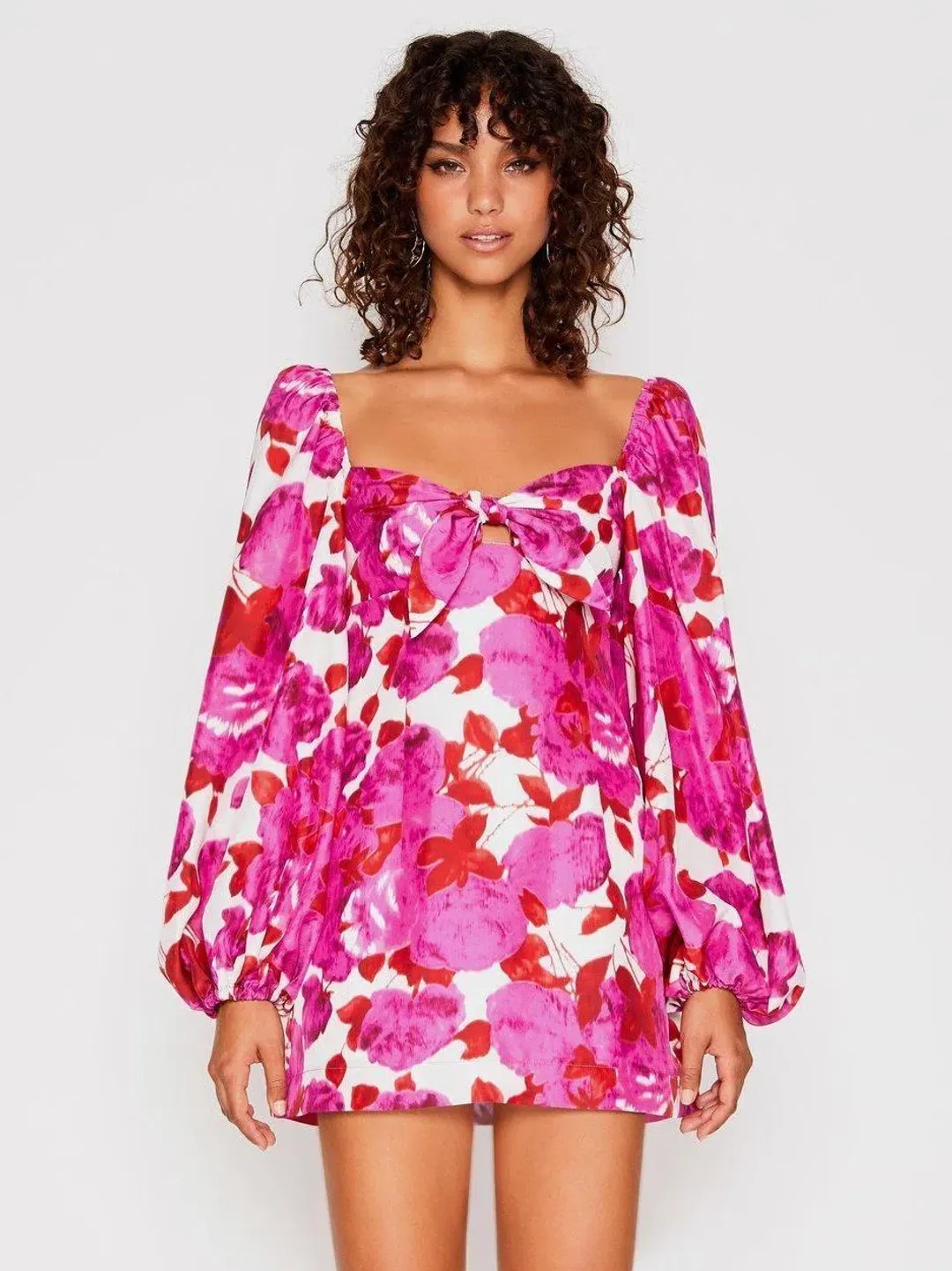 Alice McCall Lover To Lover Mini Dress Plum Print Size 4 for rent on The Volte - main image