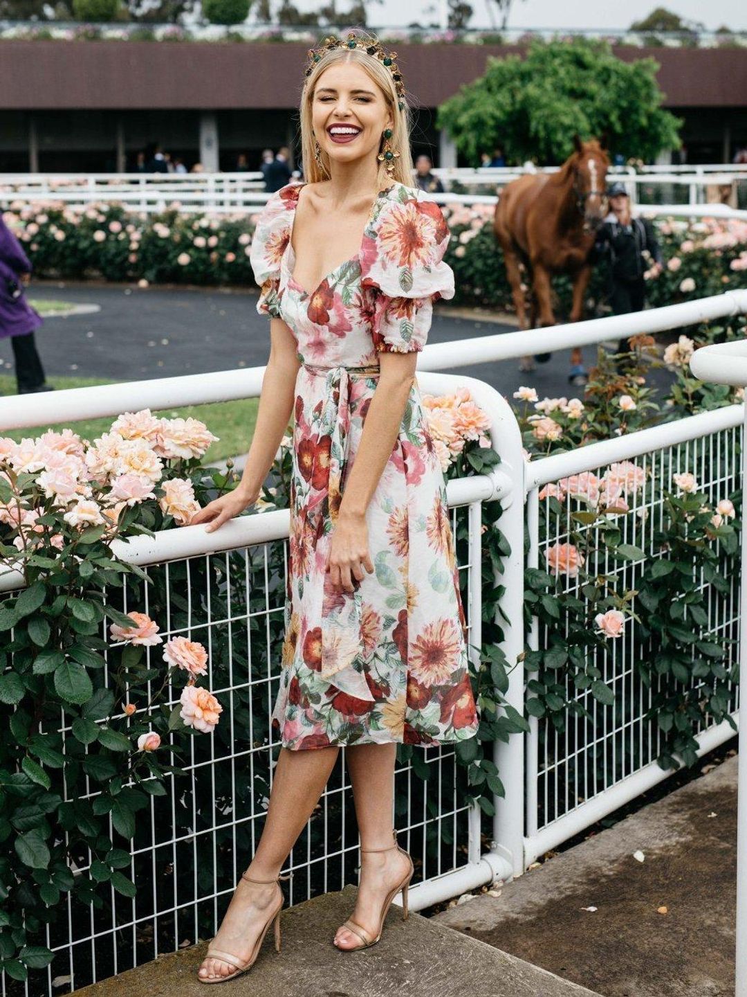 Talulah Garland Midi Dress Size 8 for rent on The Volte - main image