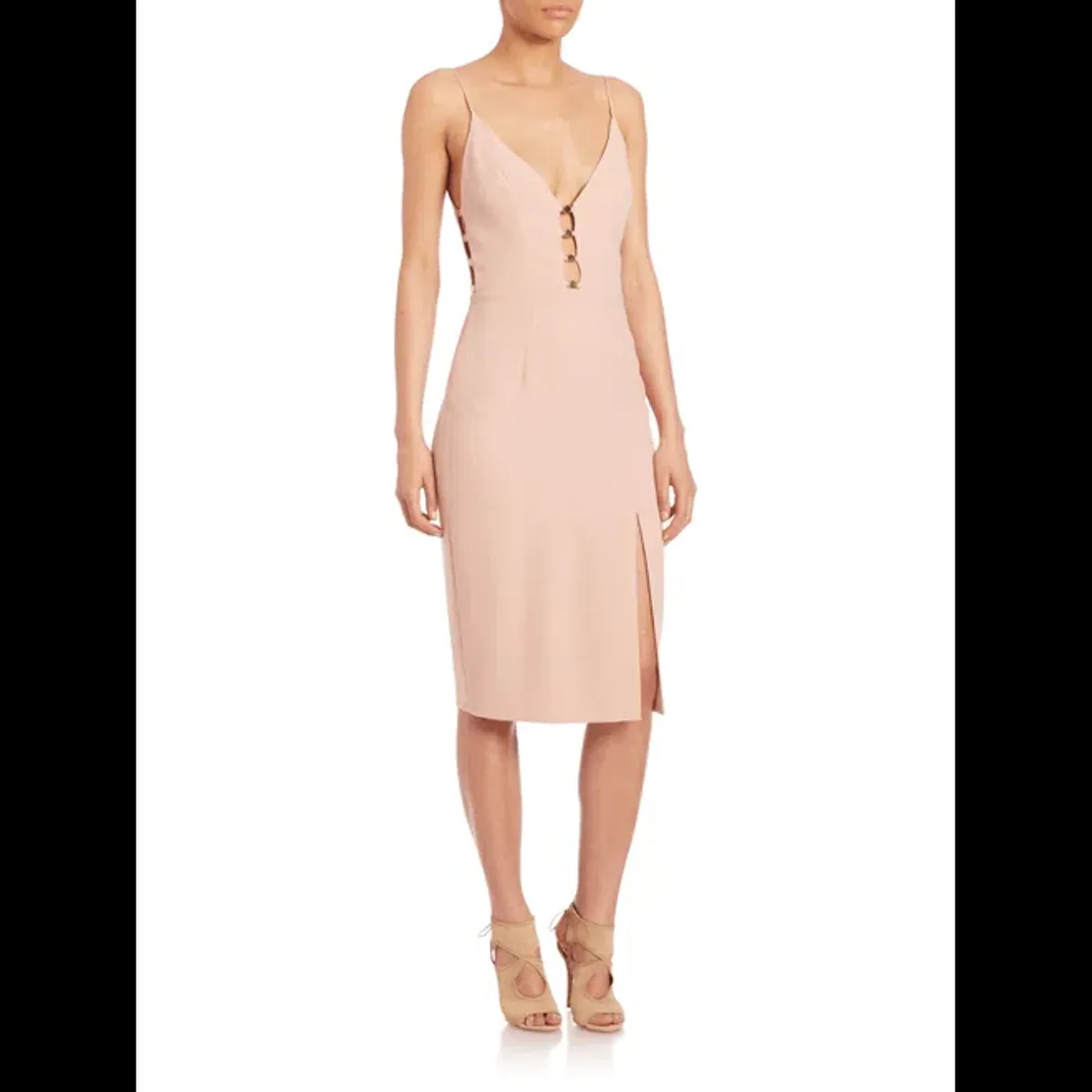 Zimmermann Crepe Link Midi Dress Lily Pink Size 8 - Image 1