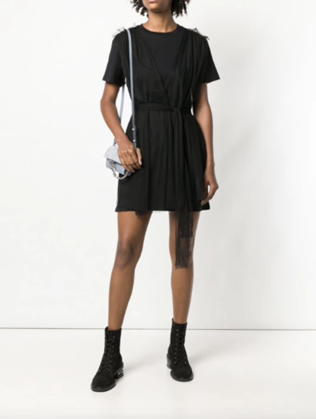 Red Valentino Layered T Shirt Dress size 8  for rent on The Volte - main image