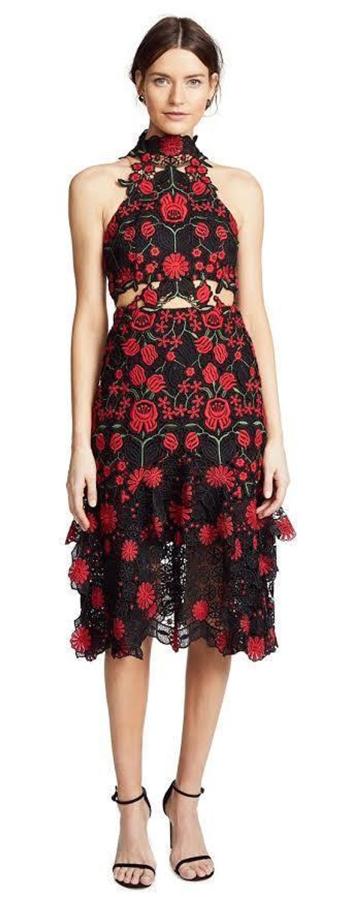 Thurley English Rose Midi White Dress  Size 8 - Image 1