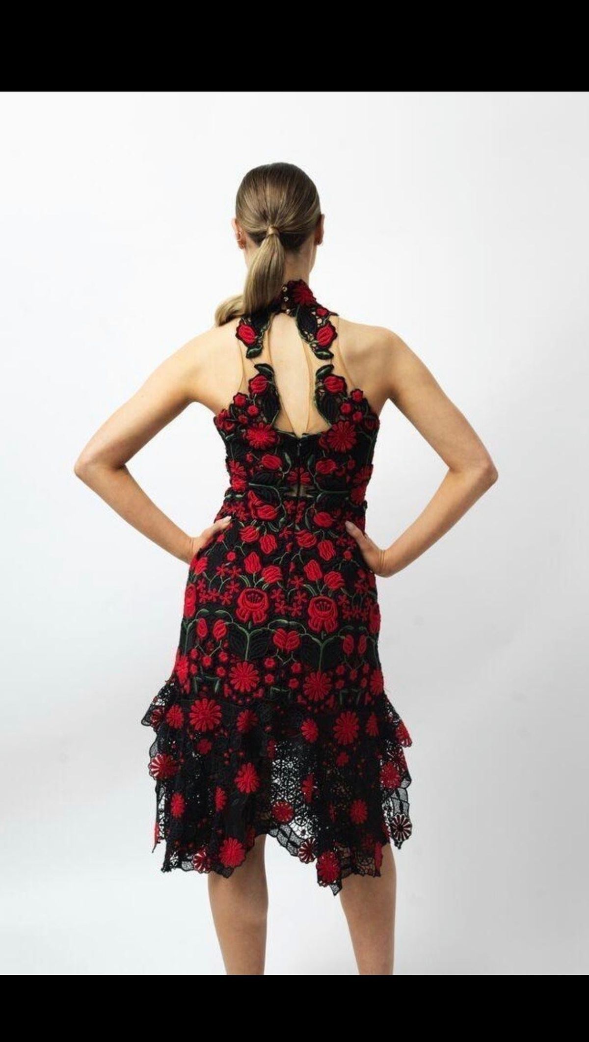 Thurley English Rose Midi White Dress  Size 8 - Image 4