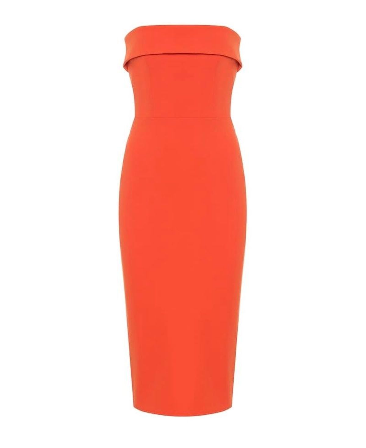 Alex Perry Audra Crêpe Dress Orange Size 10 - Image 4