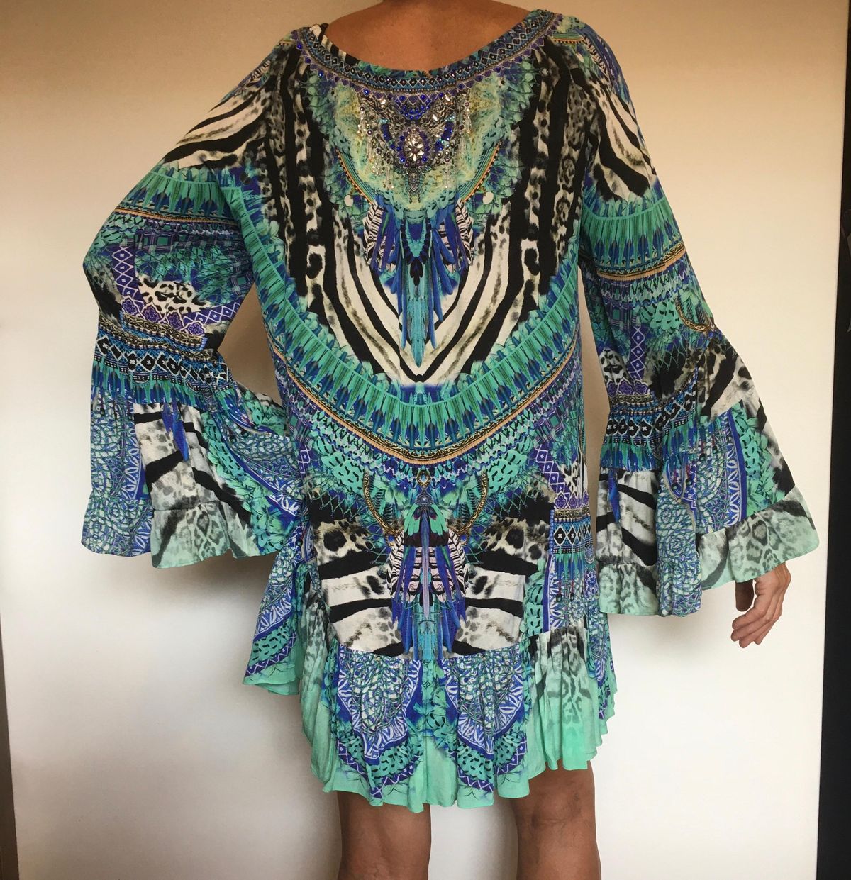 Camilla Mini Dress Blue Size 12 - Image 2