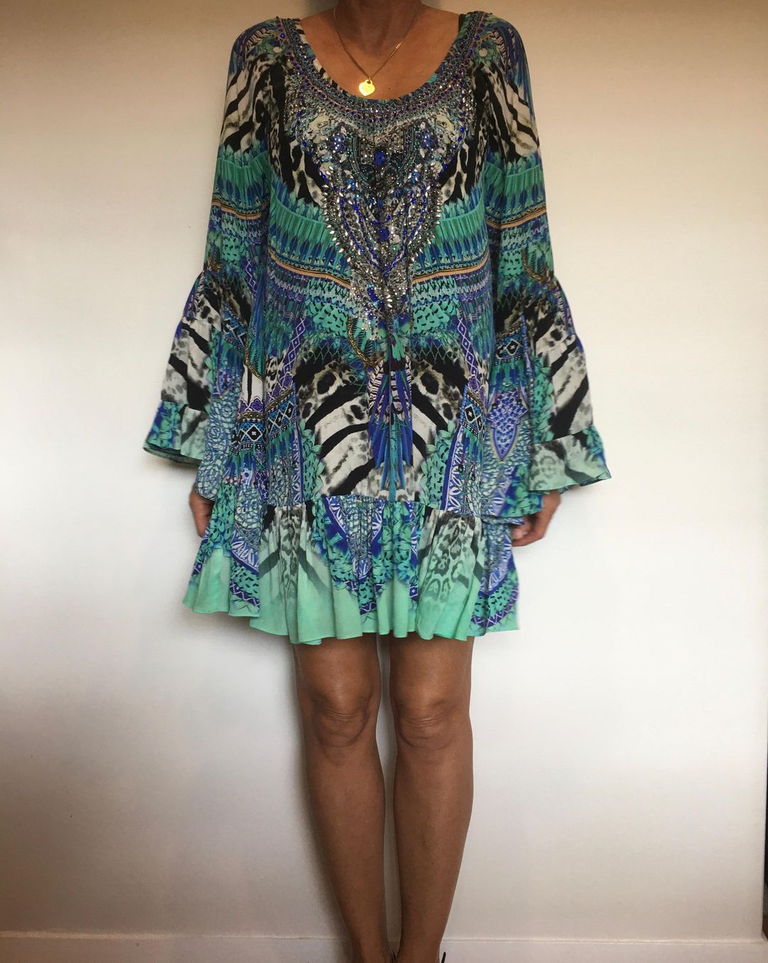 Camilla Mini Dress Blue Size 12 for rent on The Volte - main image