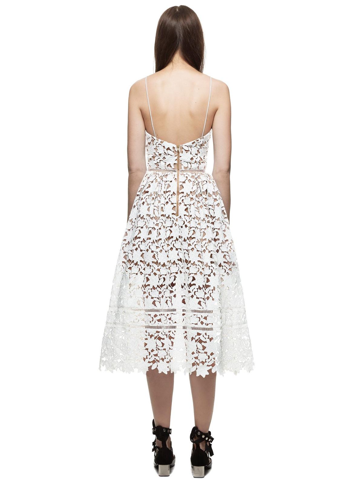 Self Portrait Azaelea Dress White Size 12 - Image 3