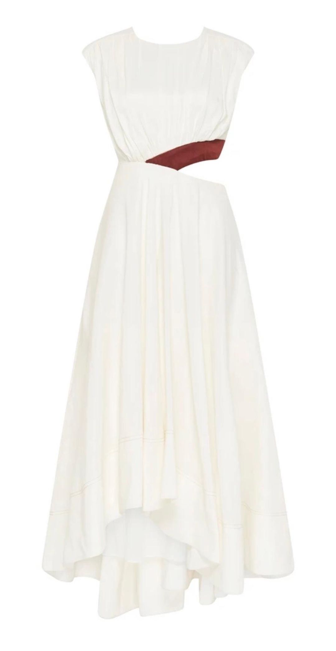 Aje Reflection Cut Out Dress White Size 6 for rent on The Volte - main image