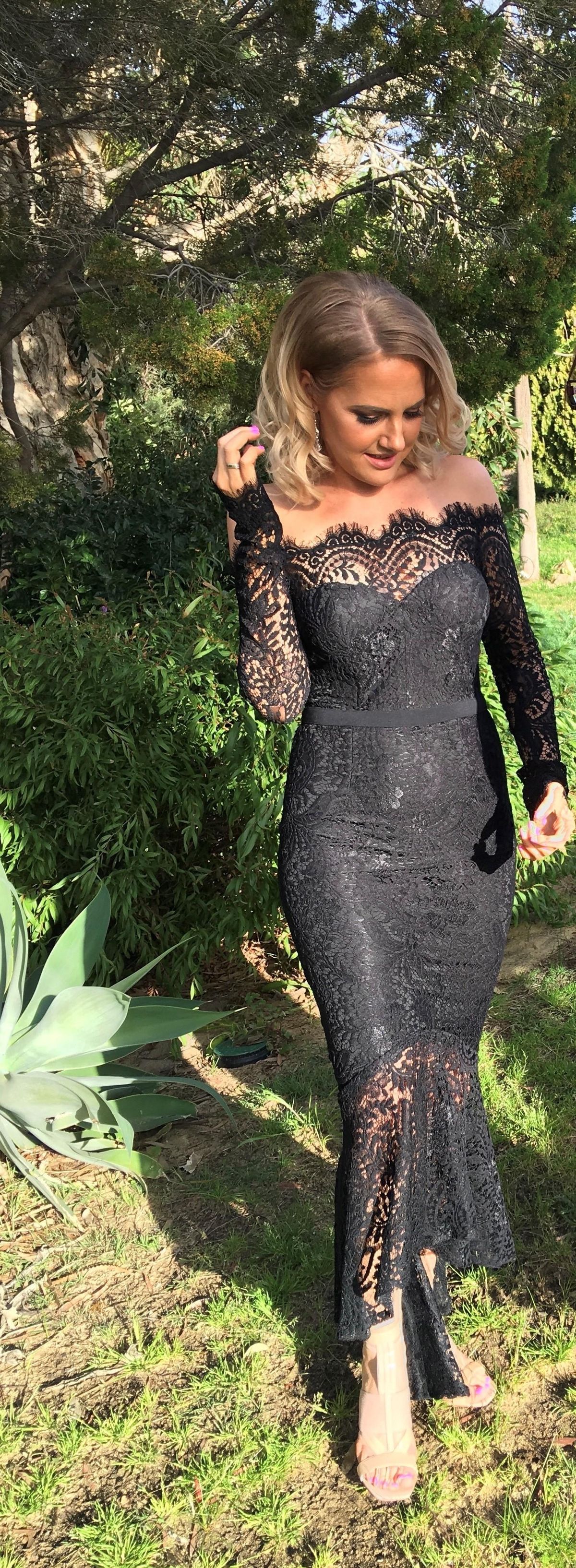 Elle Zeitoune  Marchesa Black Size 8 - Image 3