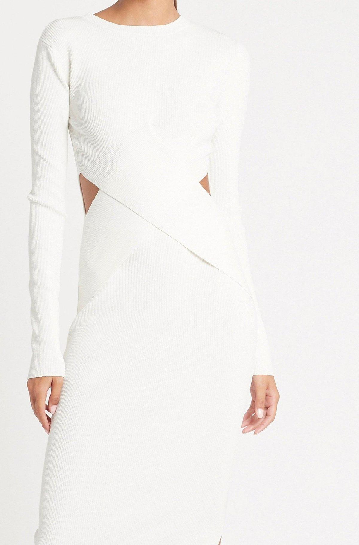Sir The Label Celena Draped Midi Dress White | AU 8 - Image 2